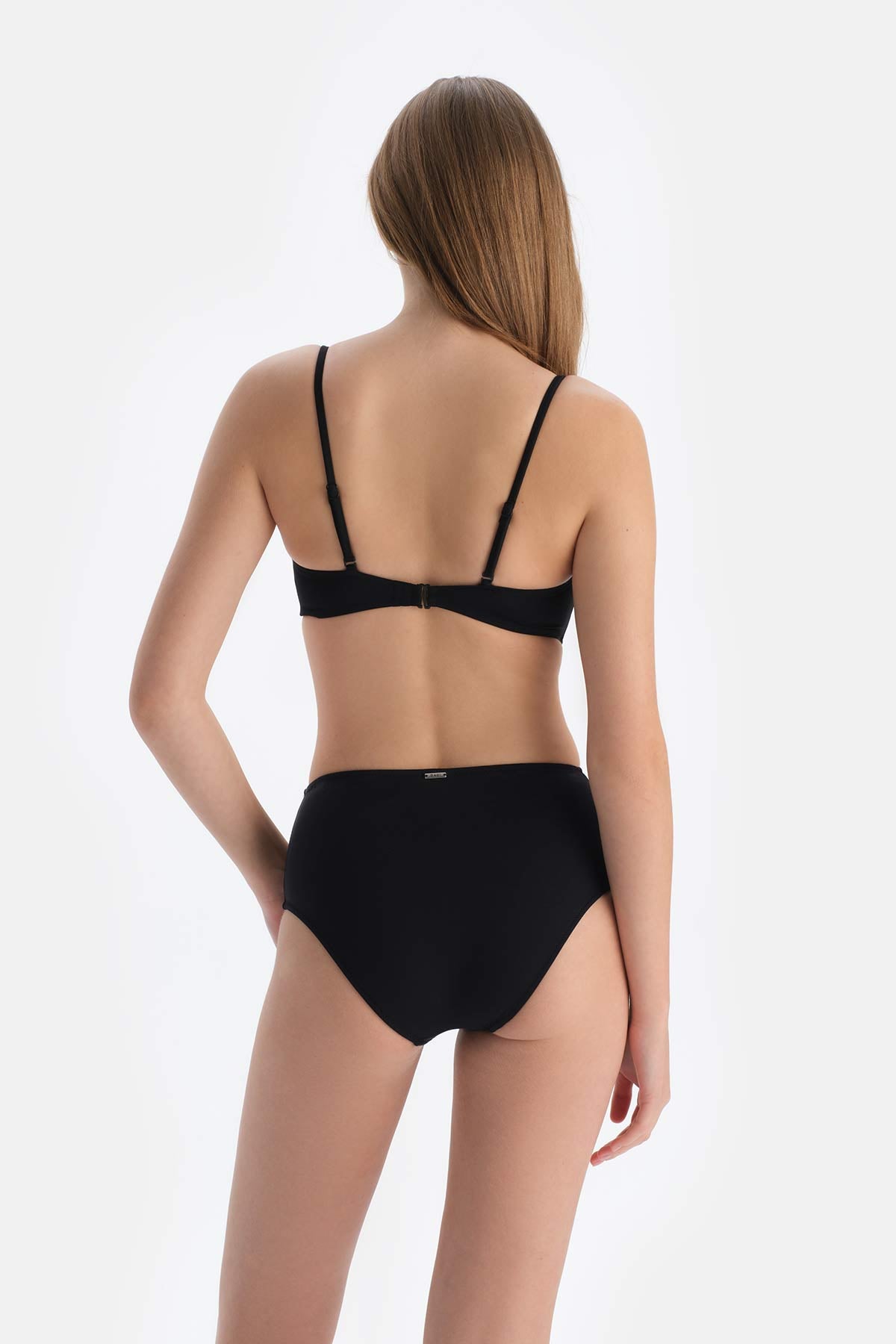 Black STRAPLESS BIKINI TOP WITH CUP