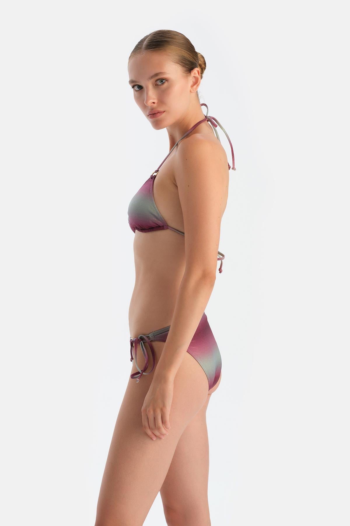Multicolor Üçgen Küçük Bikini Üst