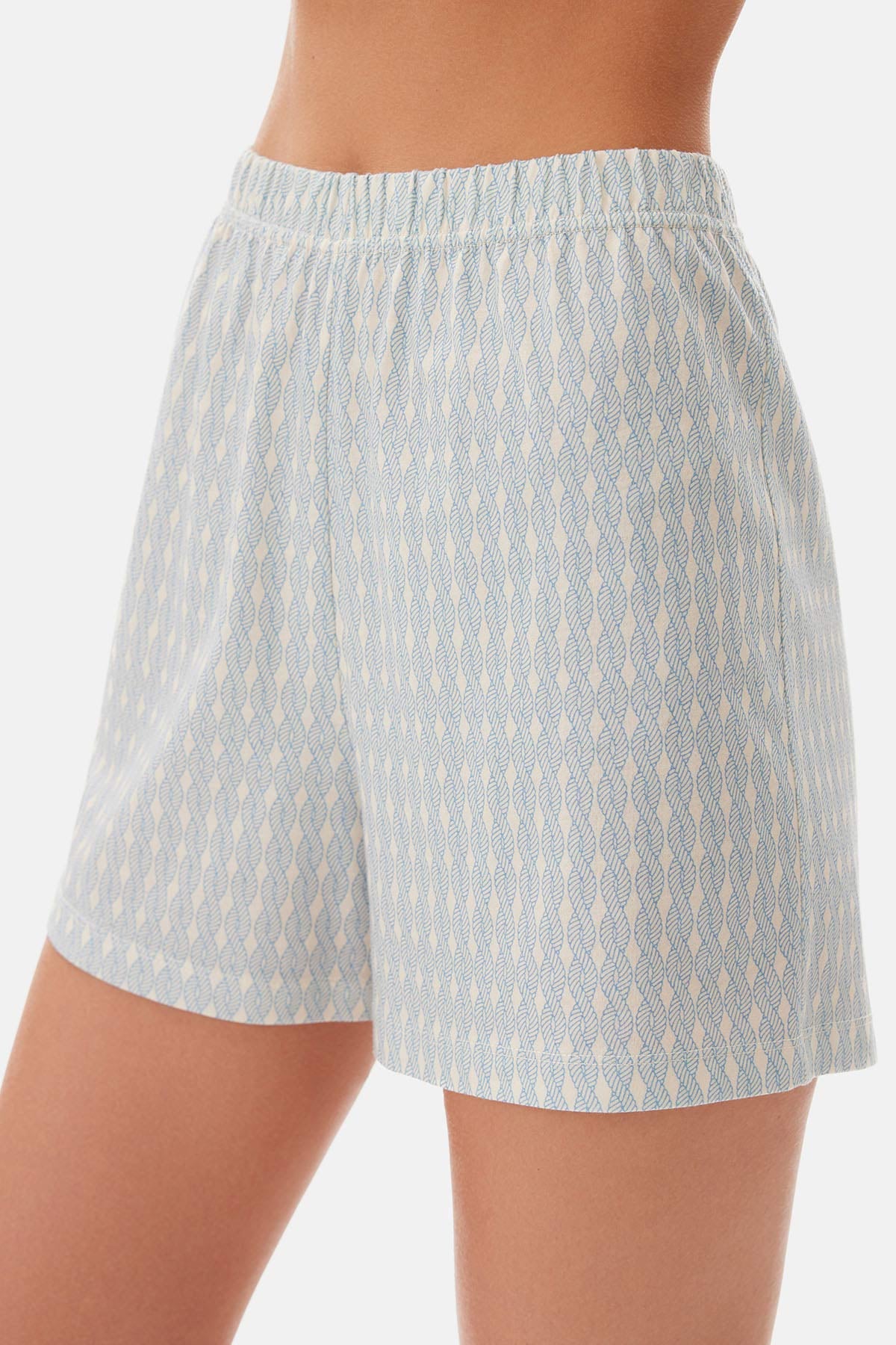 Mavi Askılı Modal Şortlu Pijama Takımı