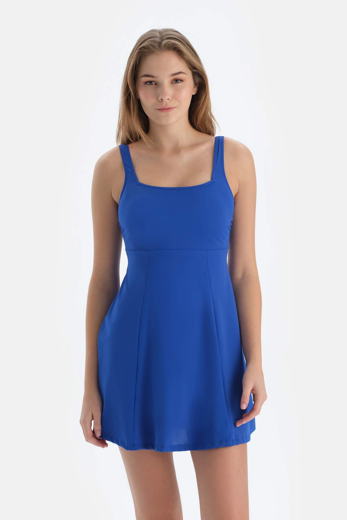 Sax Kare Yaka Elbiseli Mayo