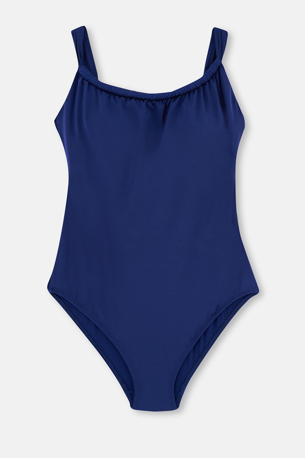 Lacivert Bağcıklı Korseli Toparlayıcı Mayo