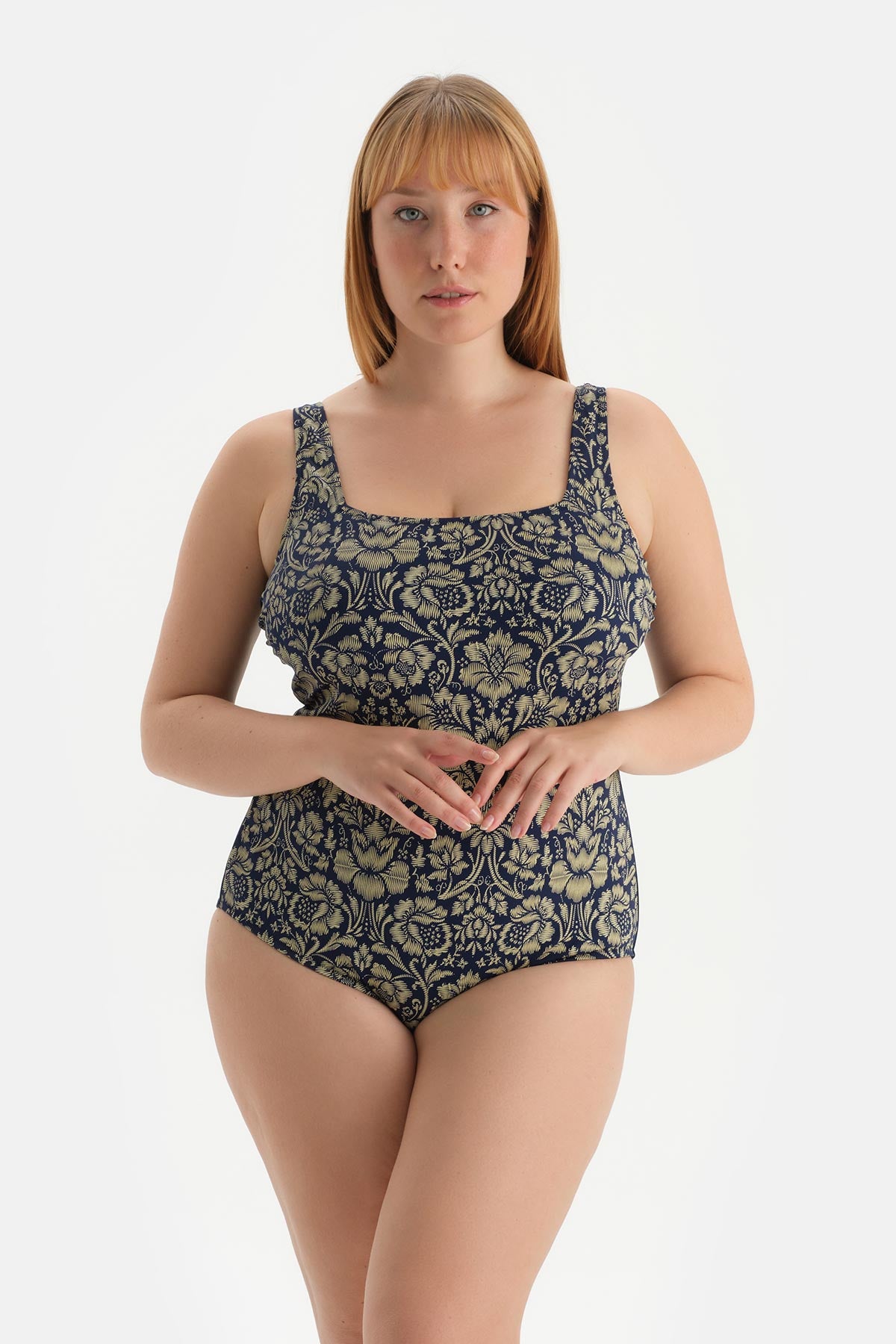 Lacivert Korseli Balensiz Toparlayıcı Mayo