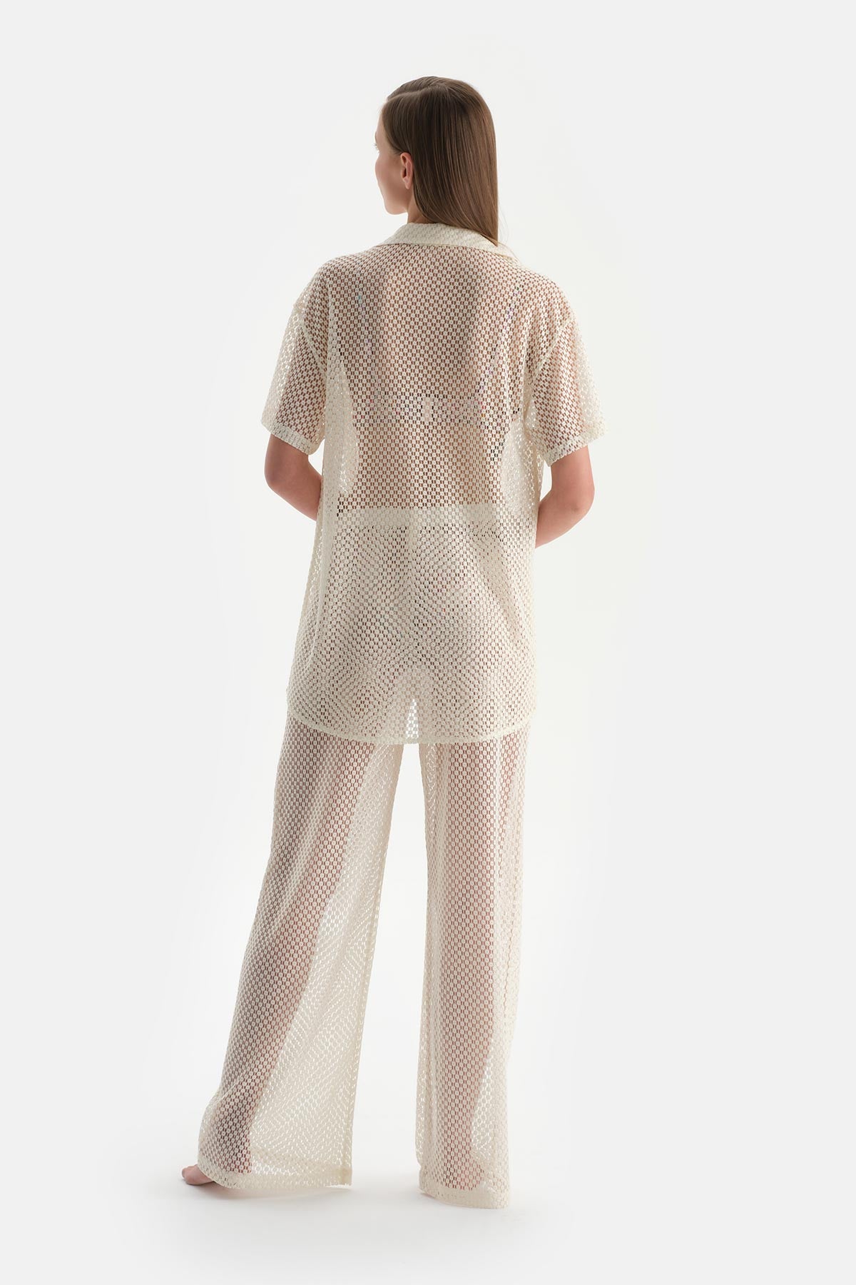 Ekru Kısa Kol Gömlek