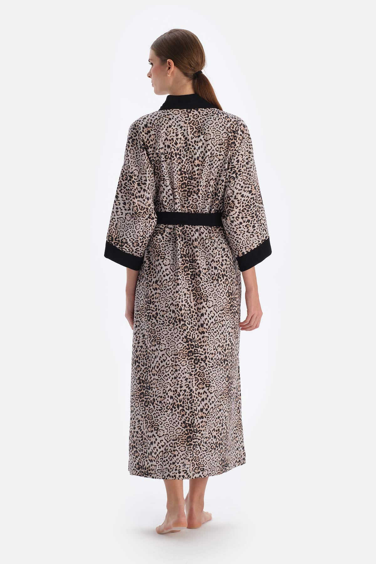 Kahverengi Uzun Kimono