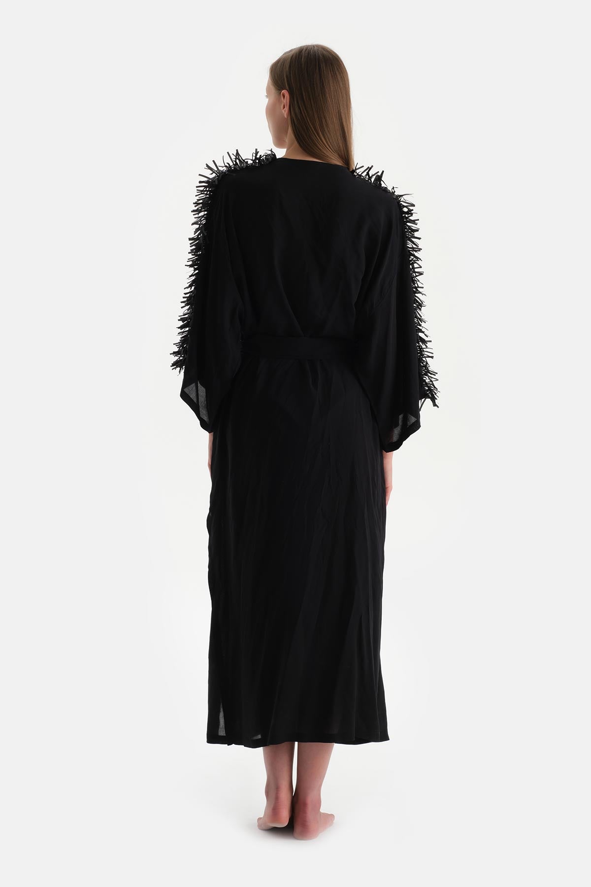Siyah Uzun Kimono