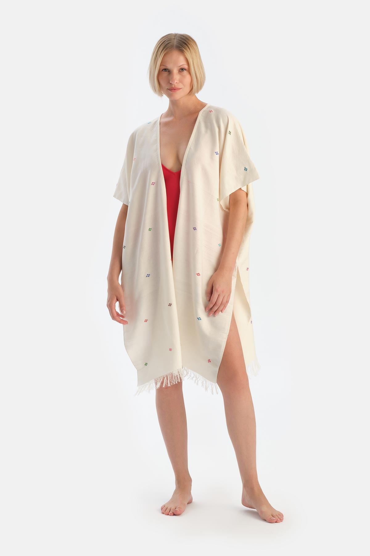 Ekru Ryder Act - Anatolia Koleksiyonu Kimono