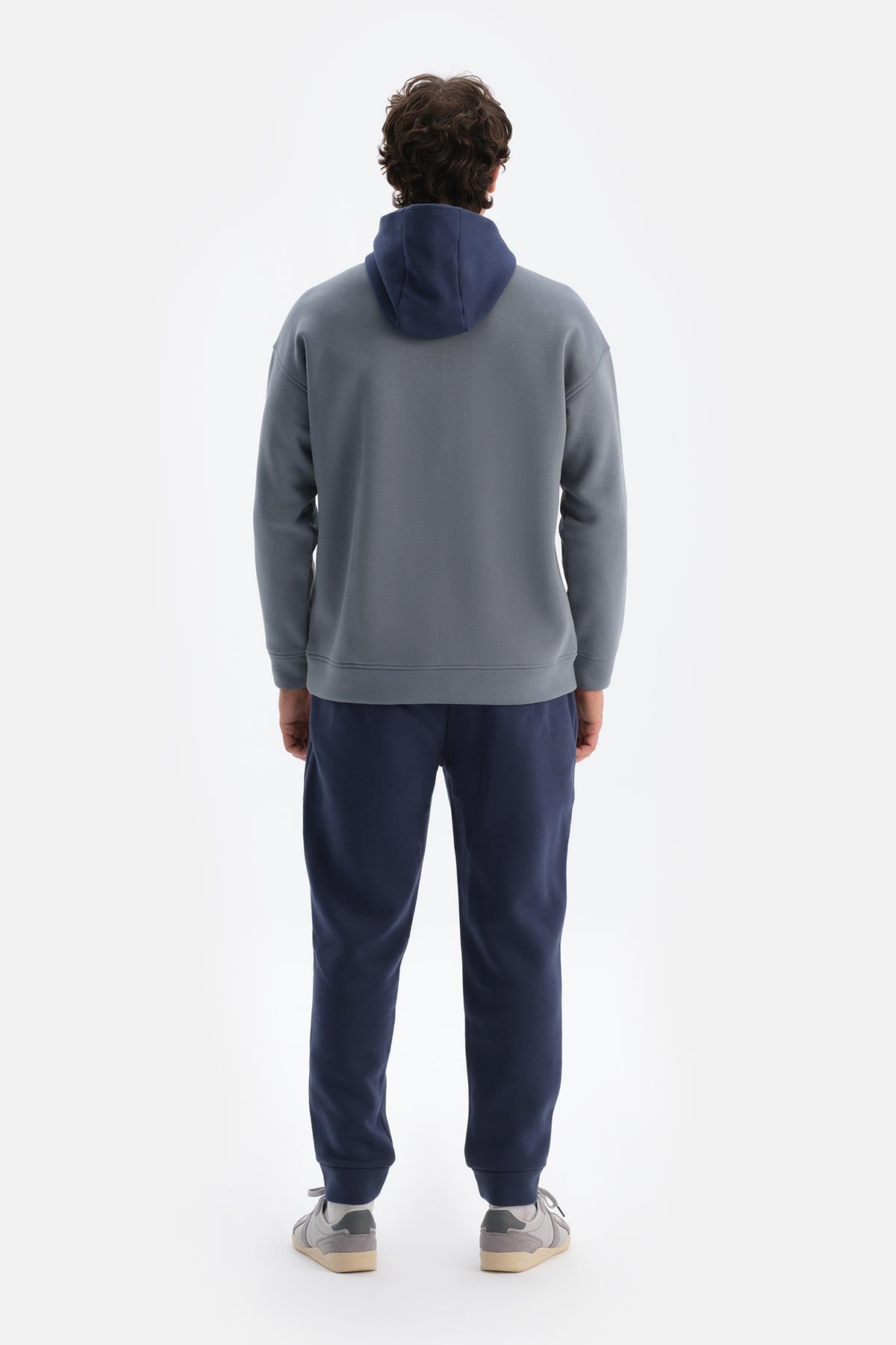 Indigo Erkek Kapişonlu Içi Şardonlu Sweatshırt