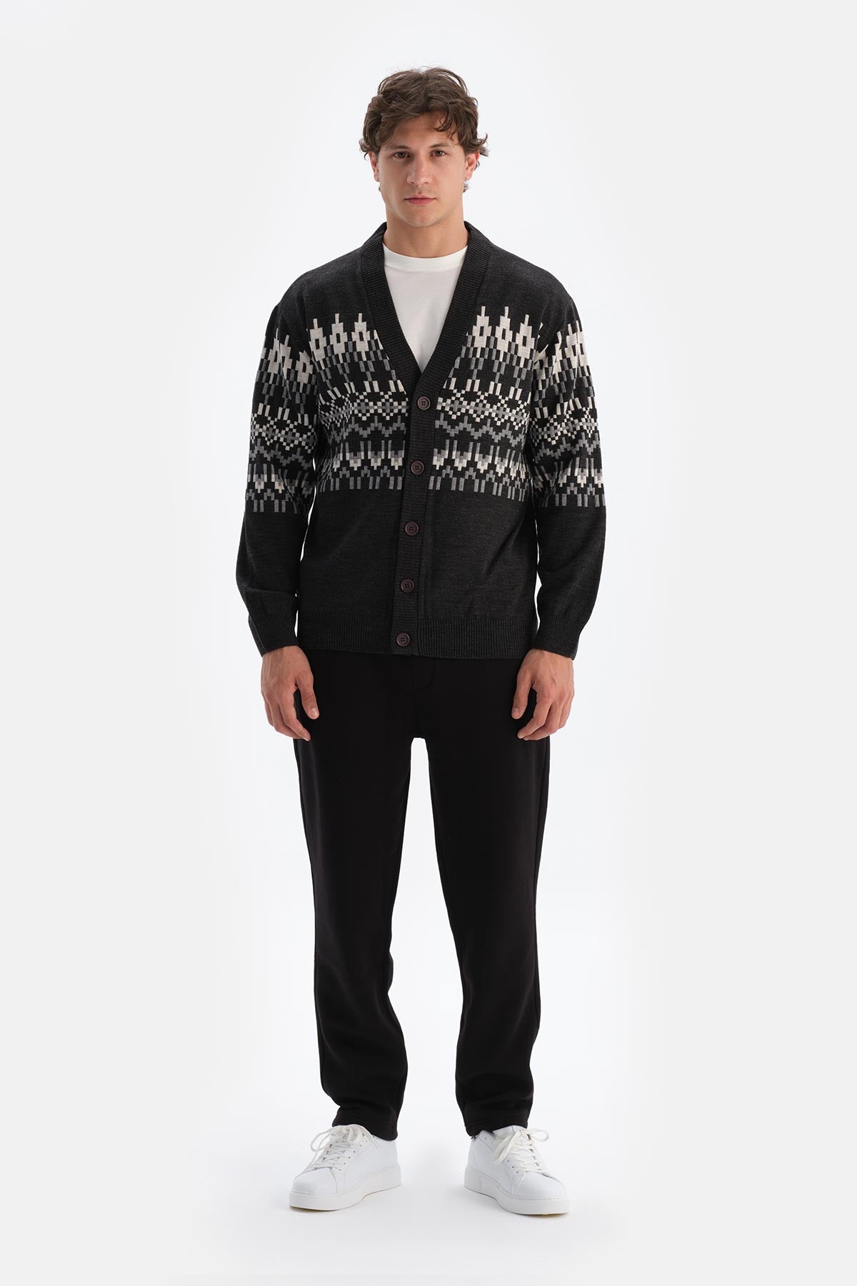 Siyah Erkek Içi Şardonlu Eşofman Altı