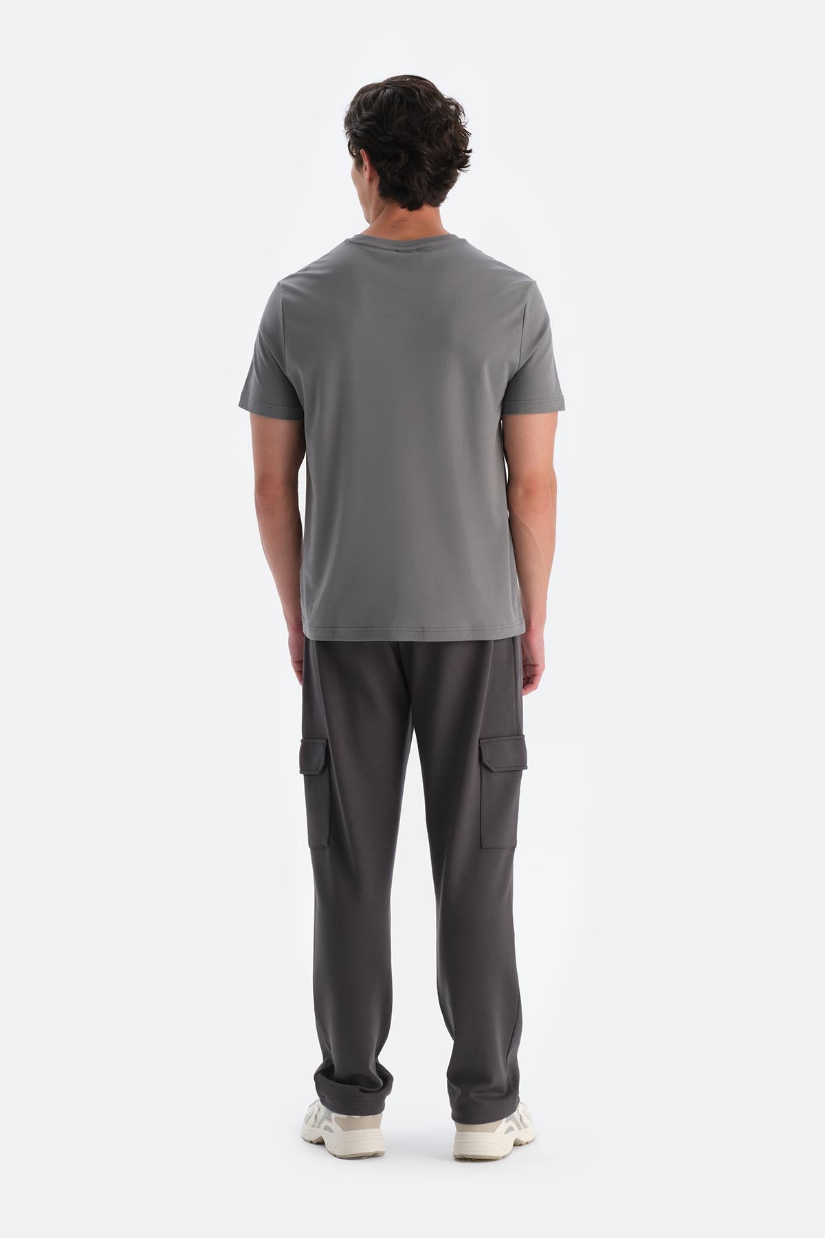 Antrasıt Erkek Yan Cepli Modal Eşofman Altı