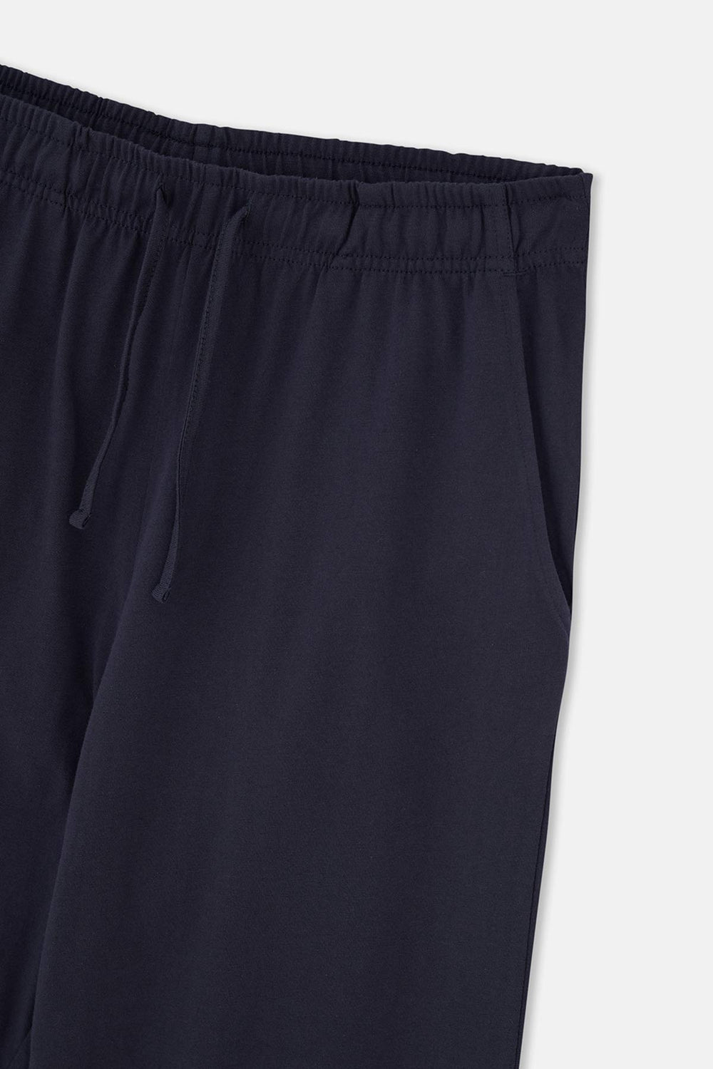 Lacivert Yarım Patlı Uzun Kollu Tişört Pantolon Pijama Takımı