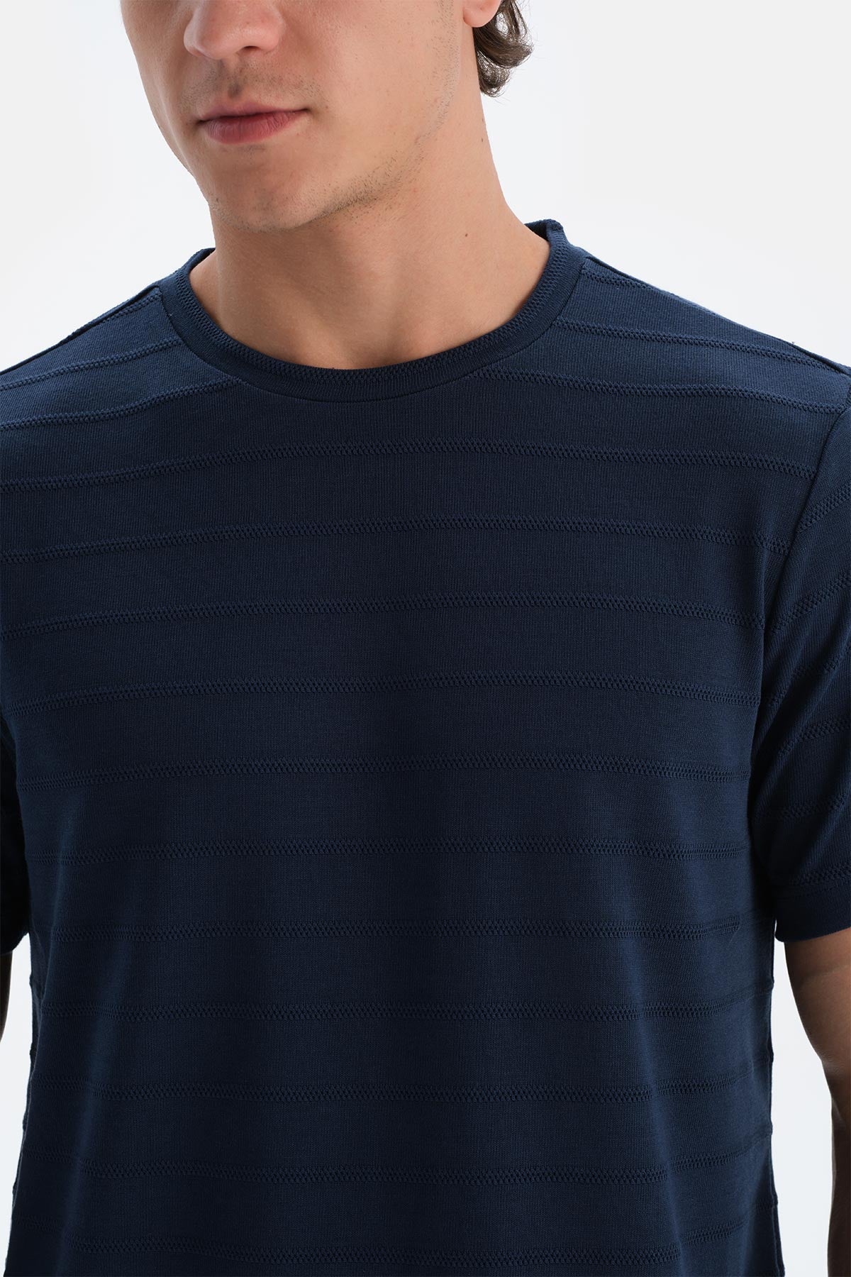 Lacivert Erkek O Yaka Pijama Takımı