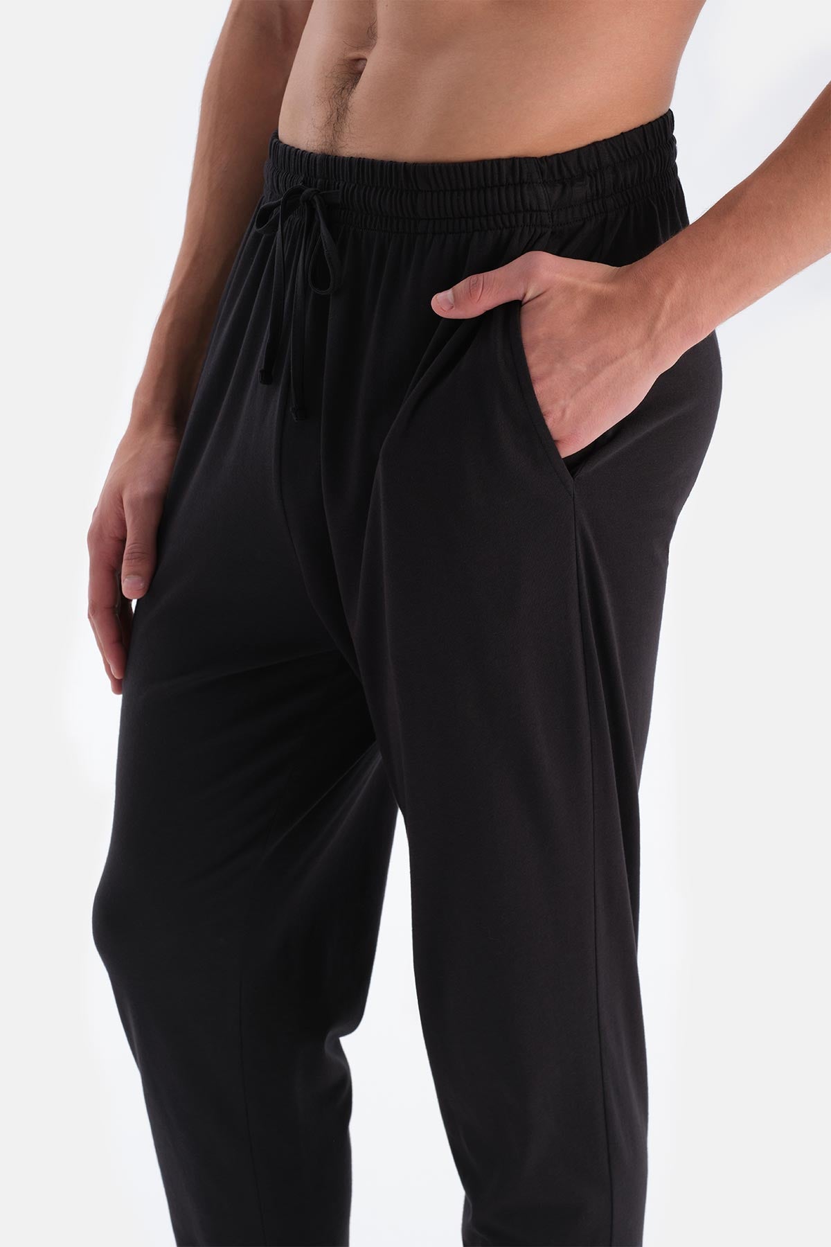 Siyah Penye Modal Jogger Pantolon