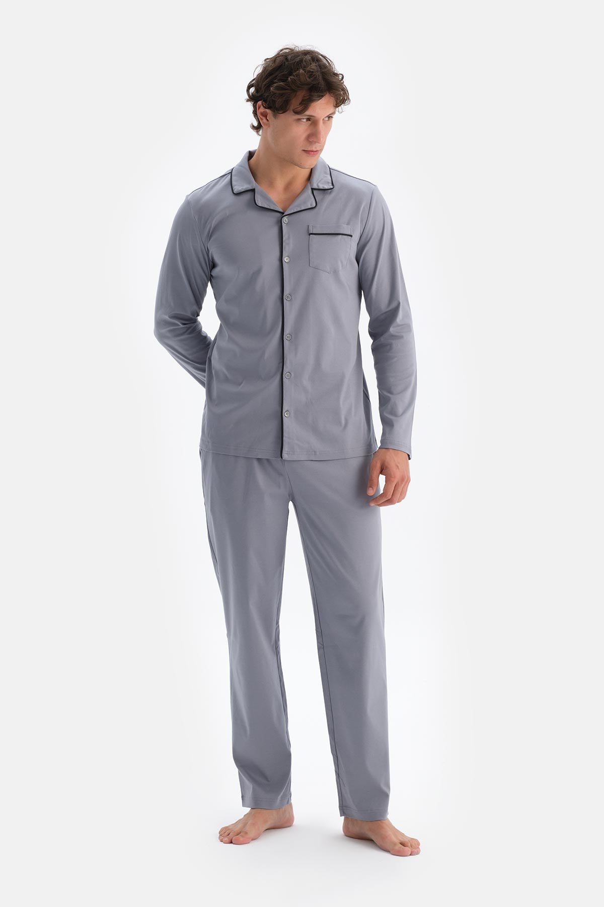 Gri Merserize Pantolon