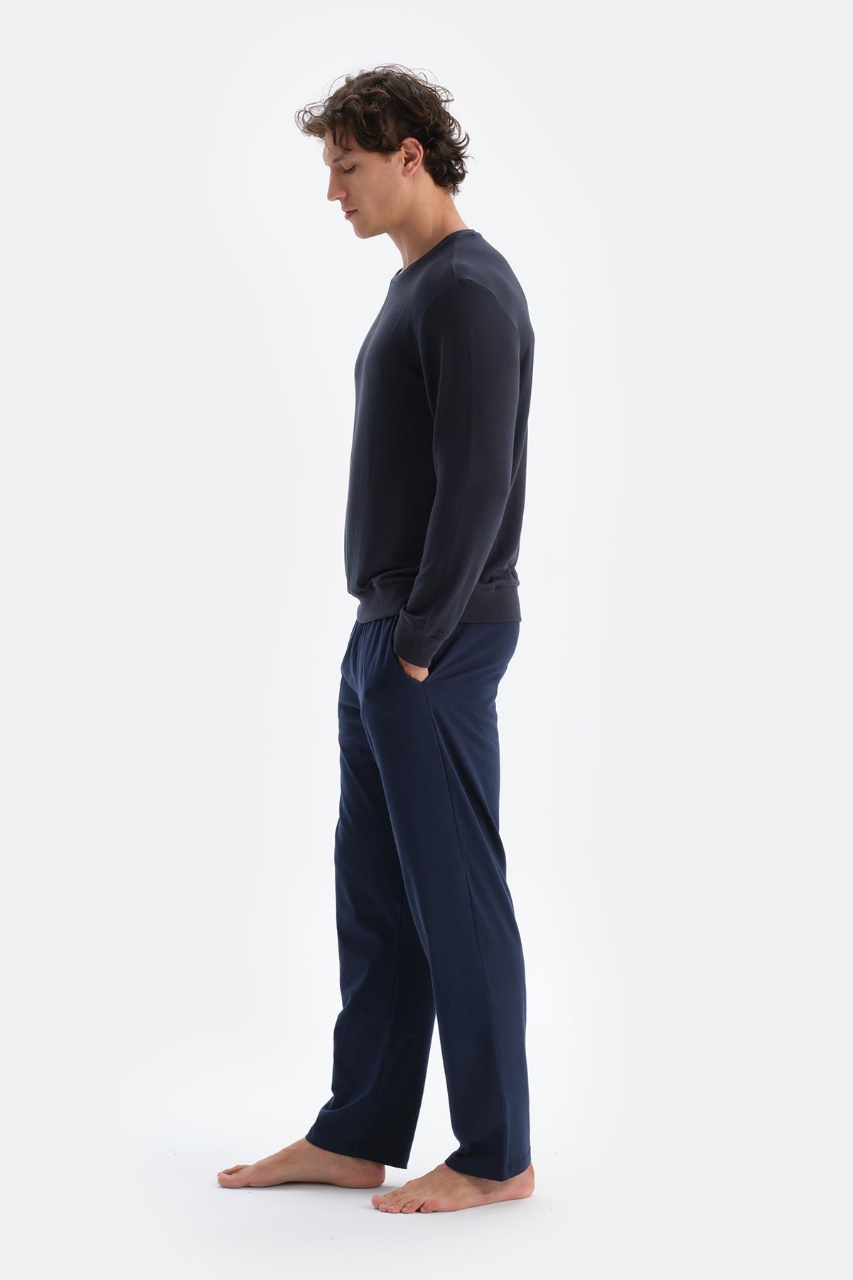 Koyu Indigo Erkek Tek Alt