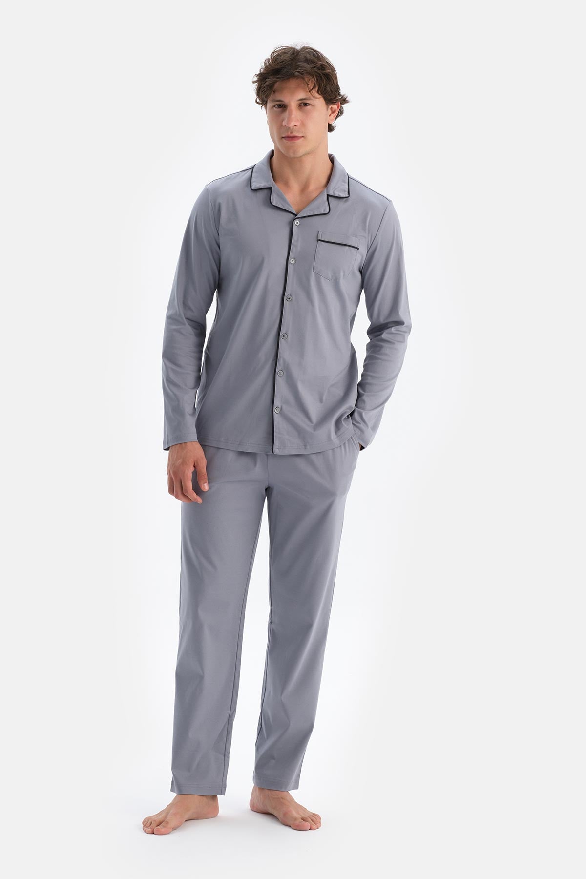 Gri Merserize Gömlek