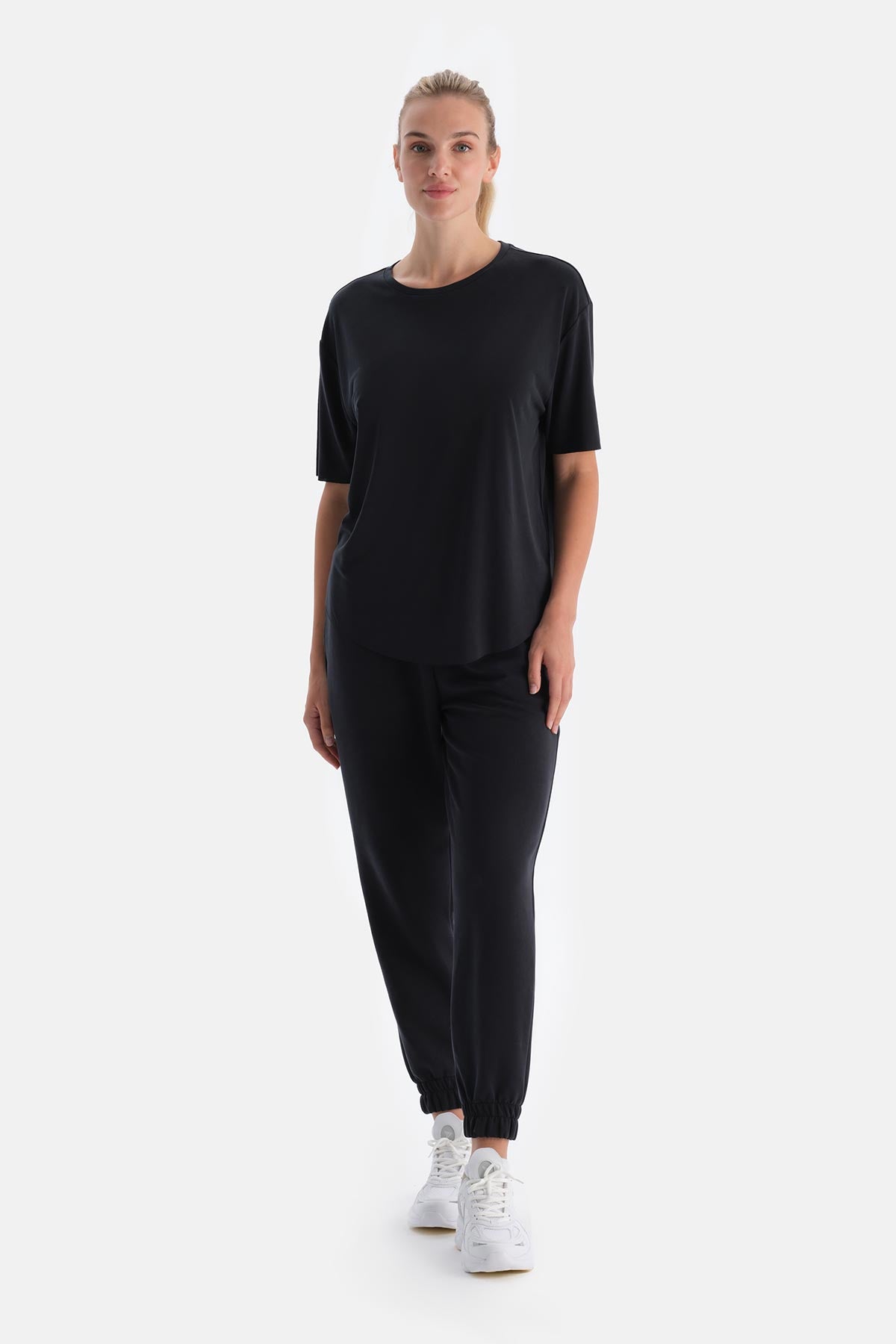 Siyah Kadın Modal Jogger Eşofman Altı