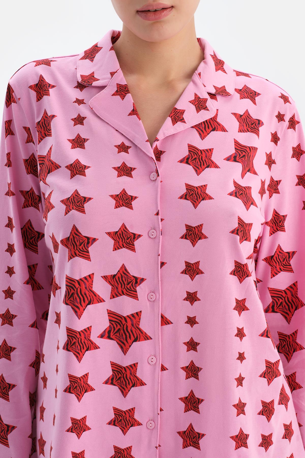 Multicolor Kadın Gömlek Pijama Takımı