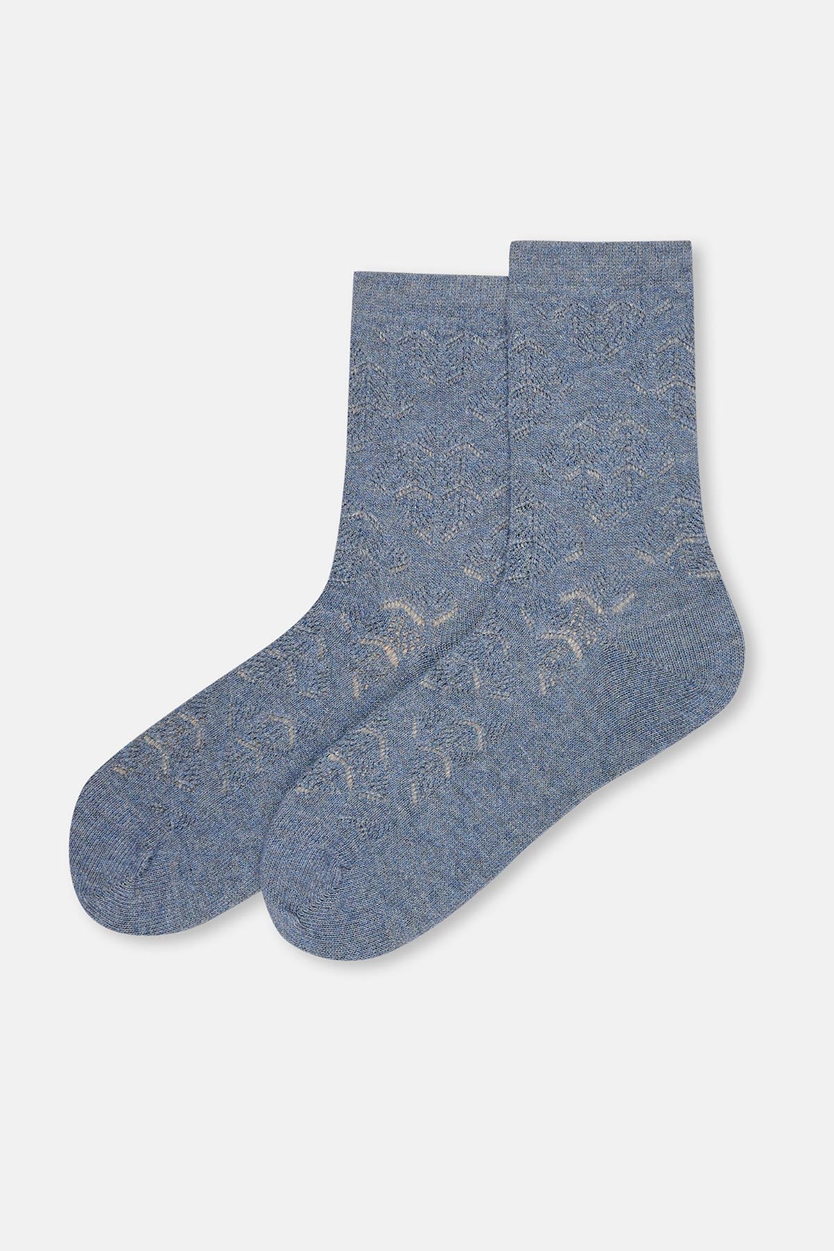 Indigo Kadın Zıgzag Ajurlu Pamuklu Çorap