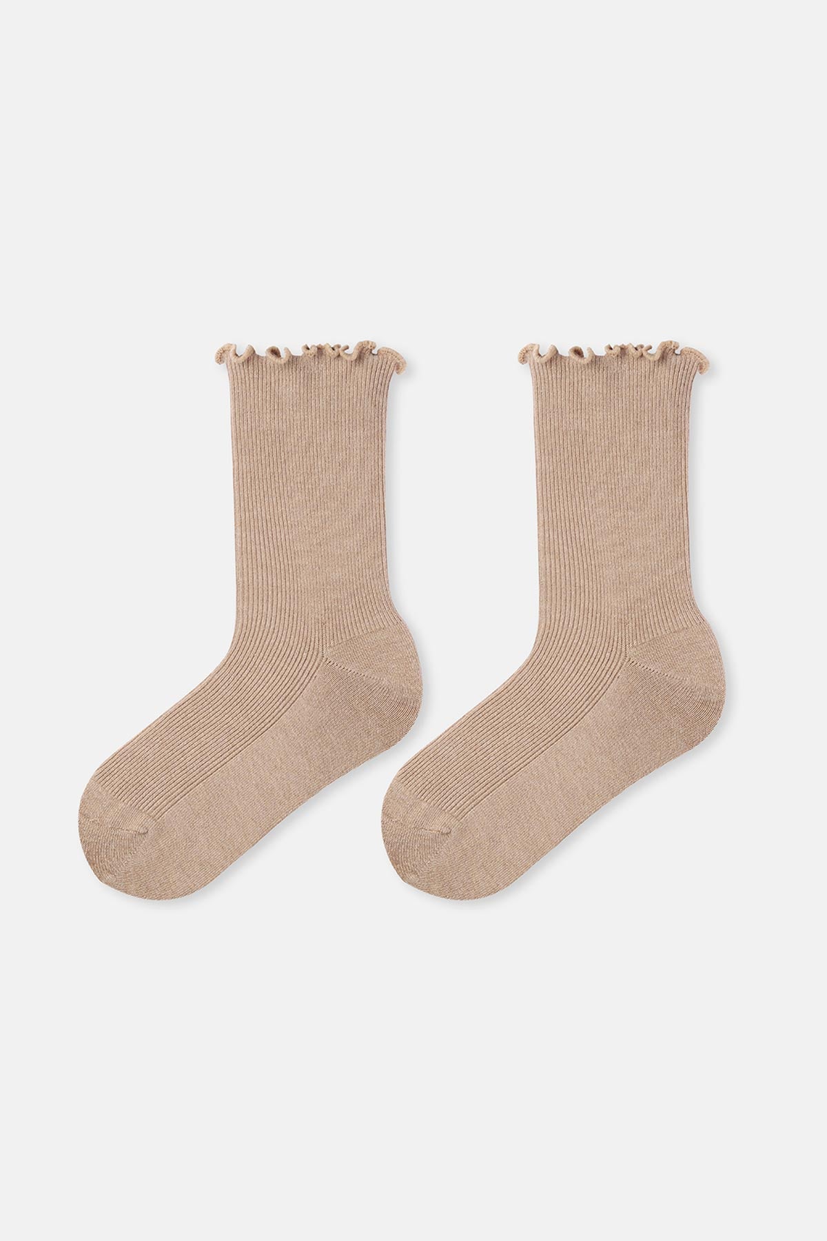 Beige WOMENS CASHMERE BLENDED SOCKS