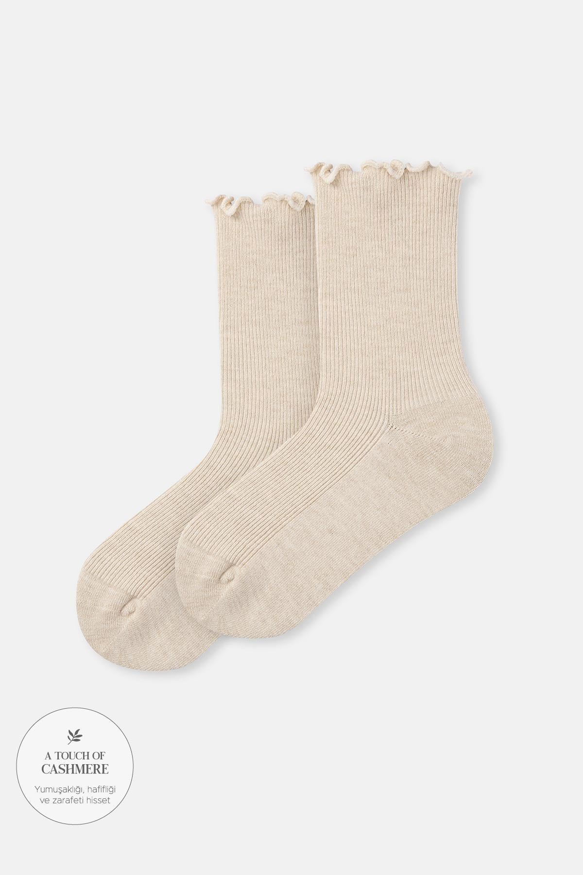 Grey Melange WOMENS CASHMERE BLENDED SOCKS