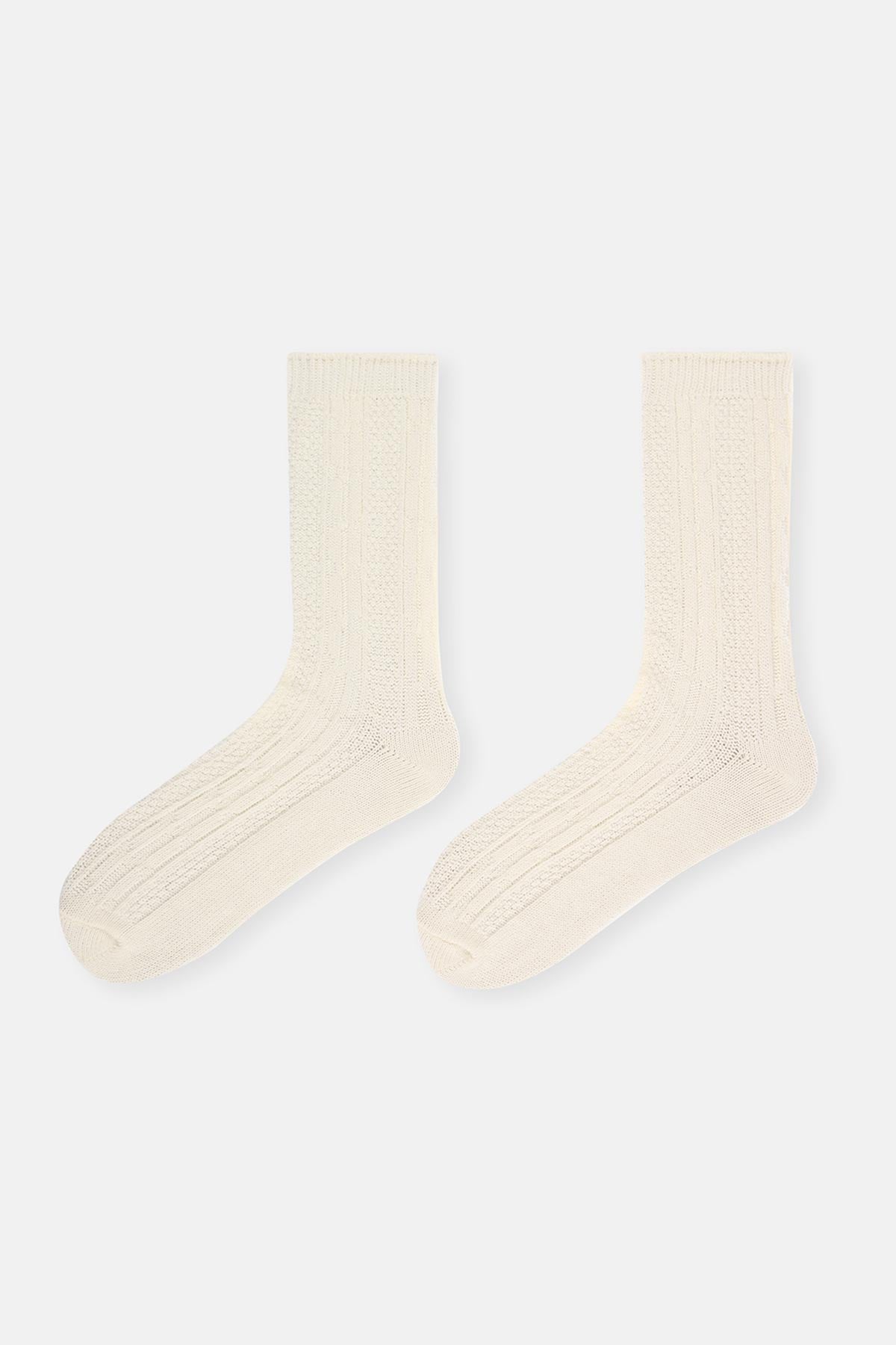 Ecru WOMENS COTTON SOCKS