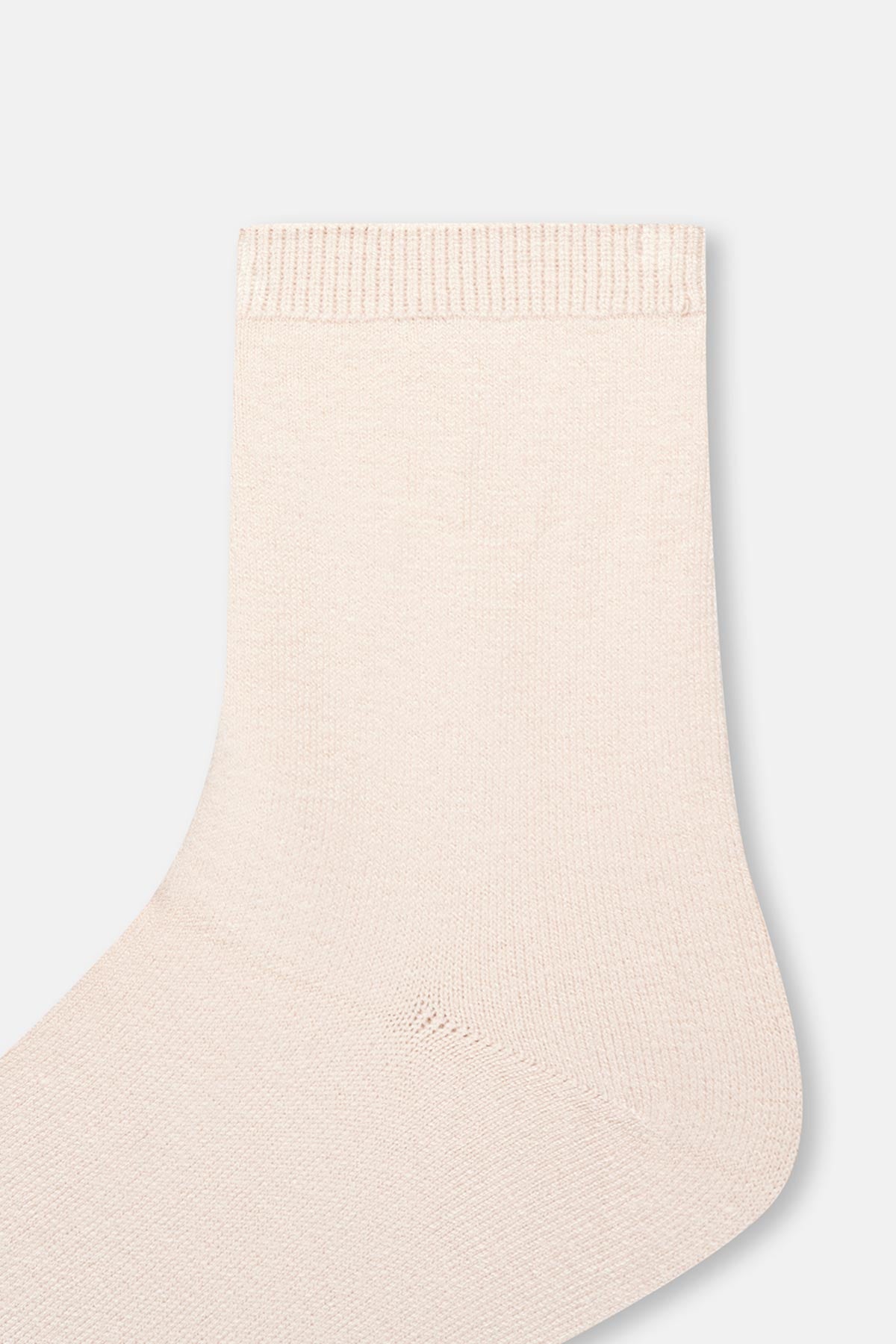 Light Brown WOMENS WOOL BLEND BASIC SOCKS