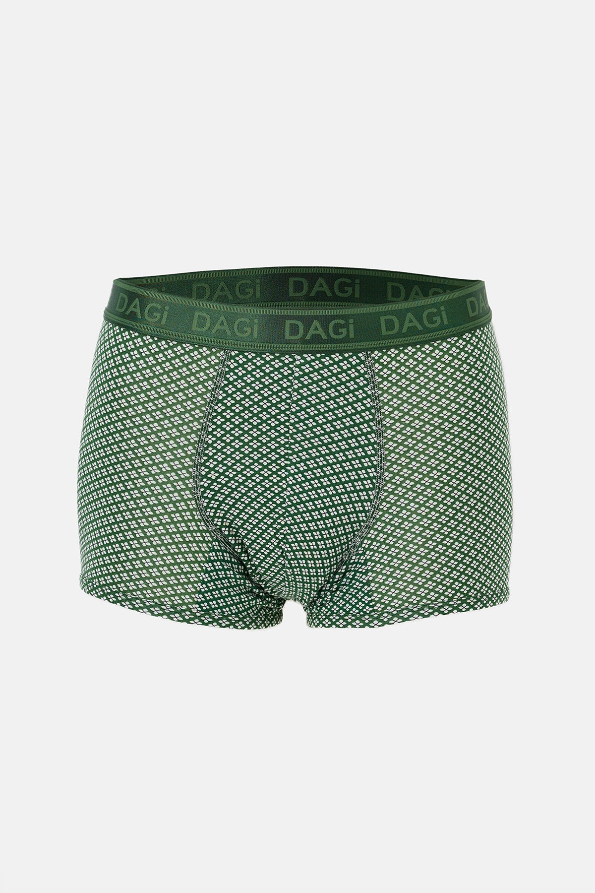 Yeşil 3'lü Desenli Micro Modal Boxer