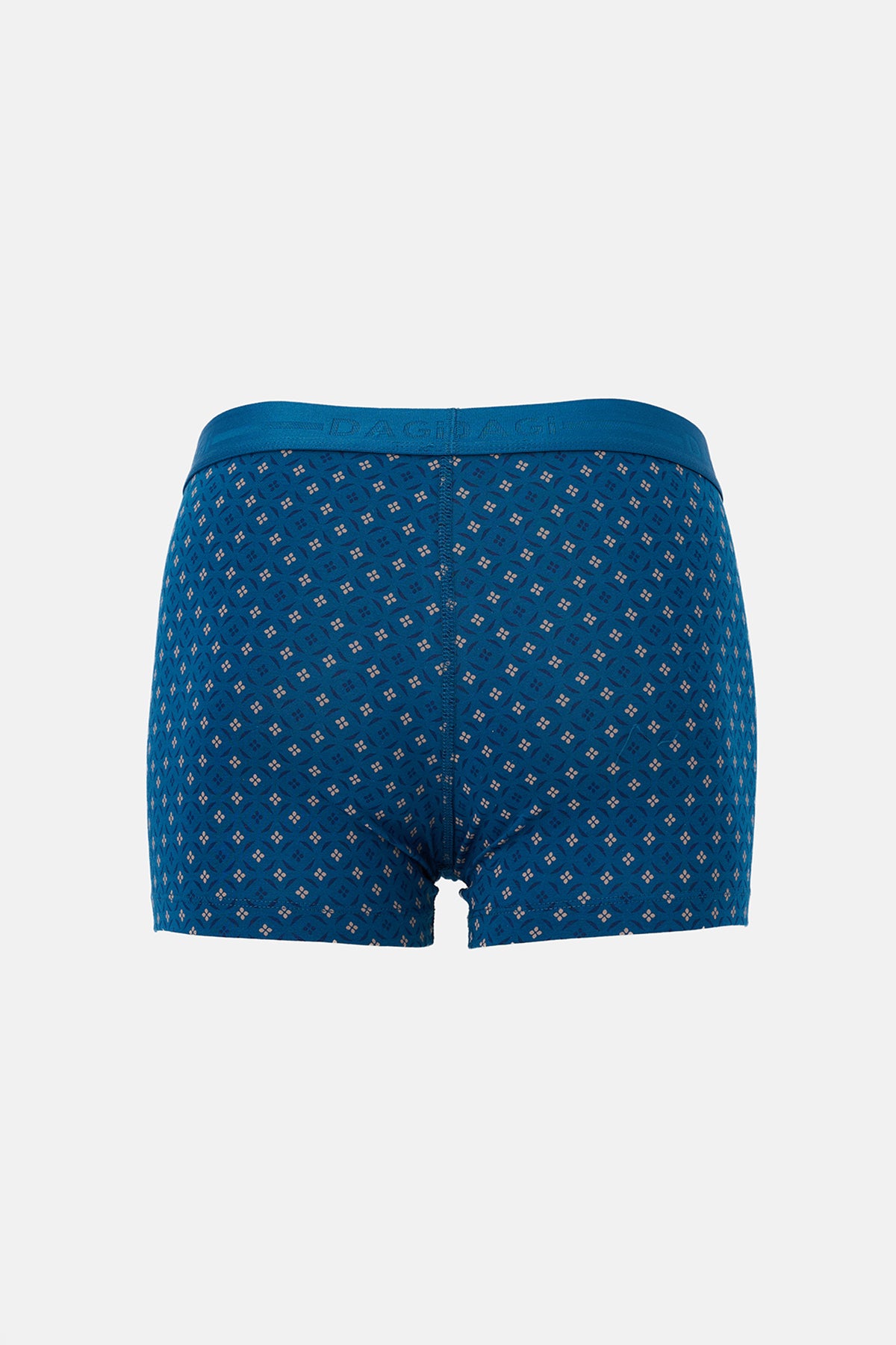 Lacivert 2'li Desenli Pamuk Boxer