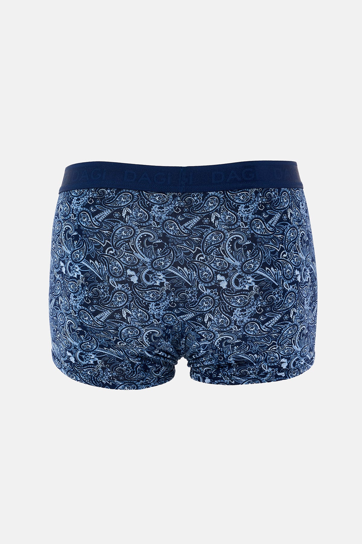 Lacivert-Mavi Desenli Micro Modal Boxer