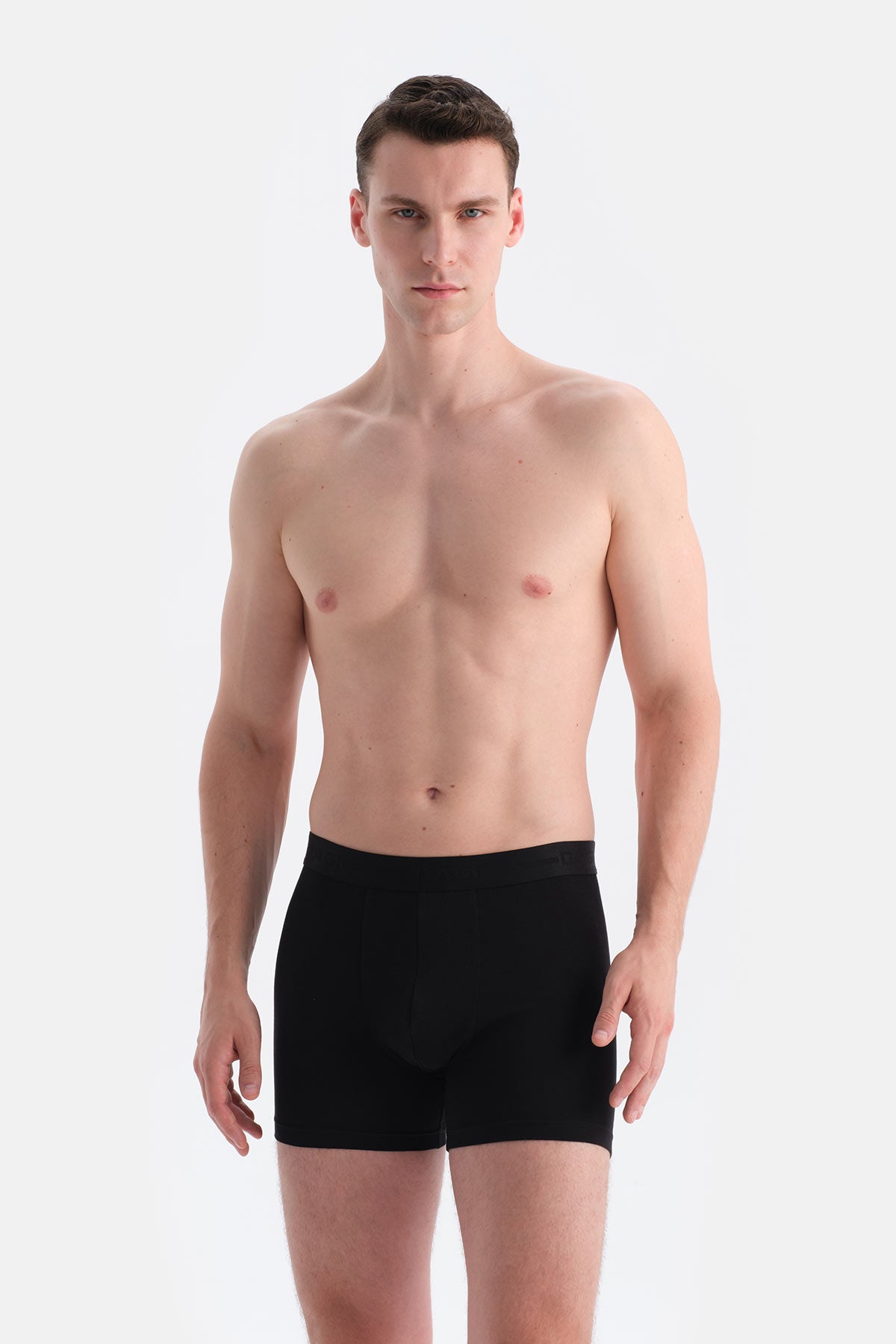 Siyah Düz Pamuk Boxer
