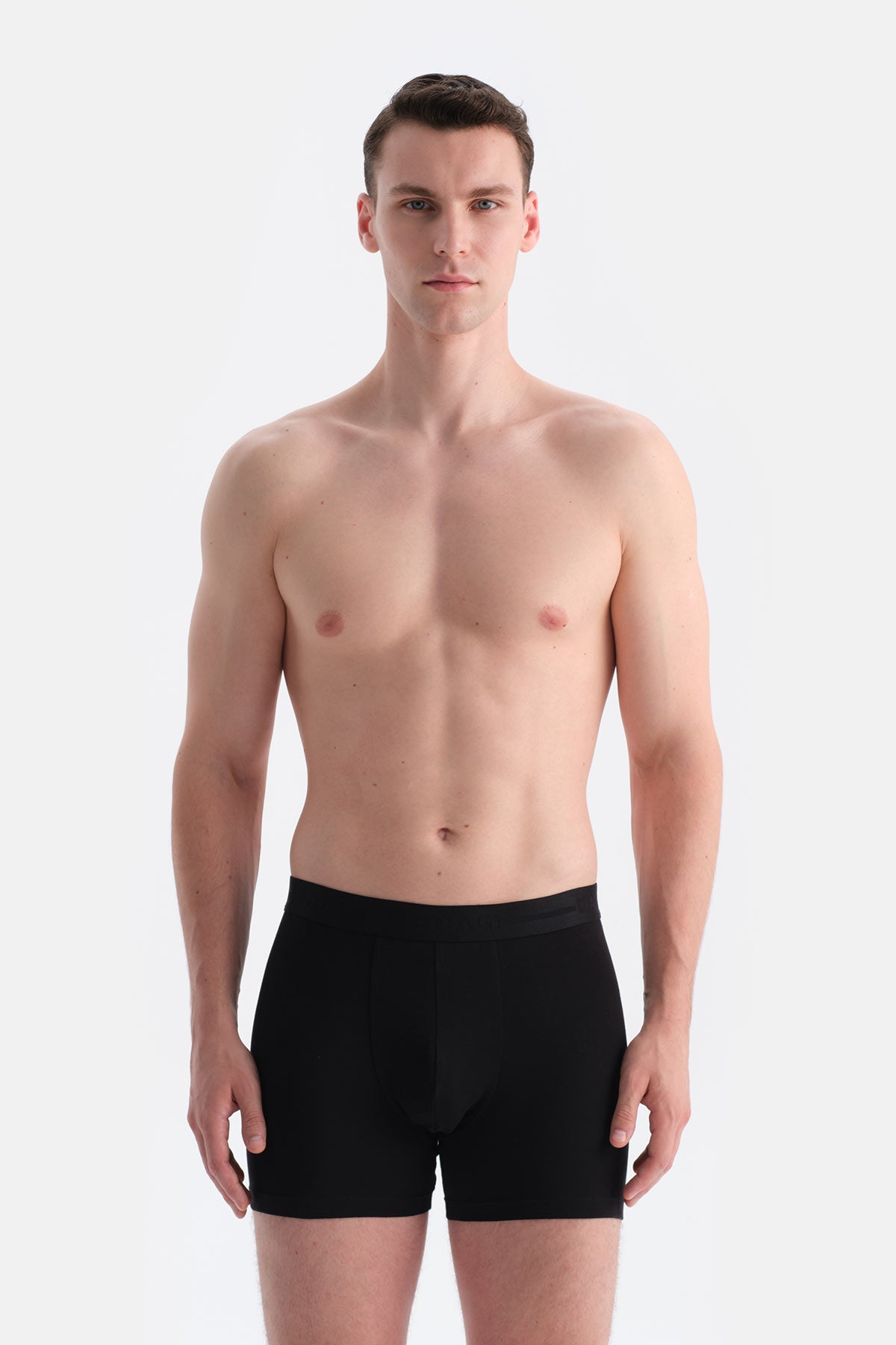 Siyah Düz Pamuk Boxer