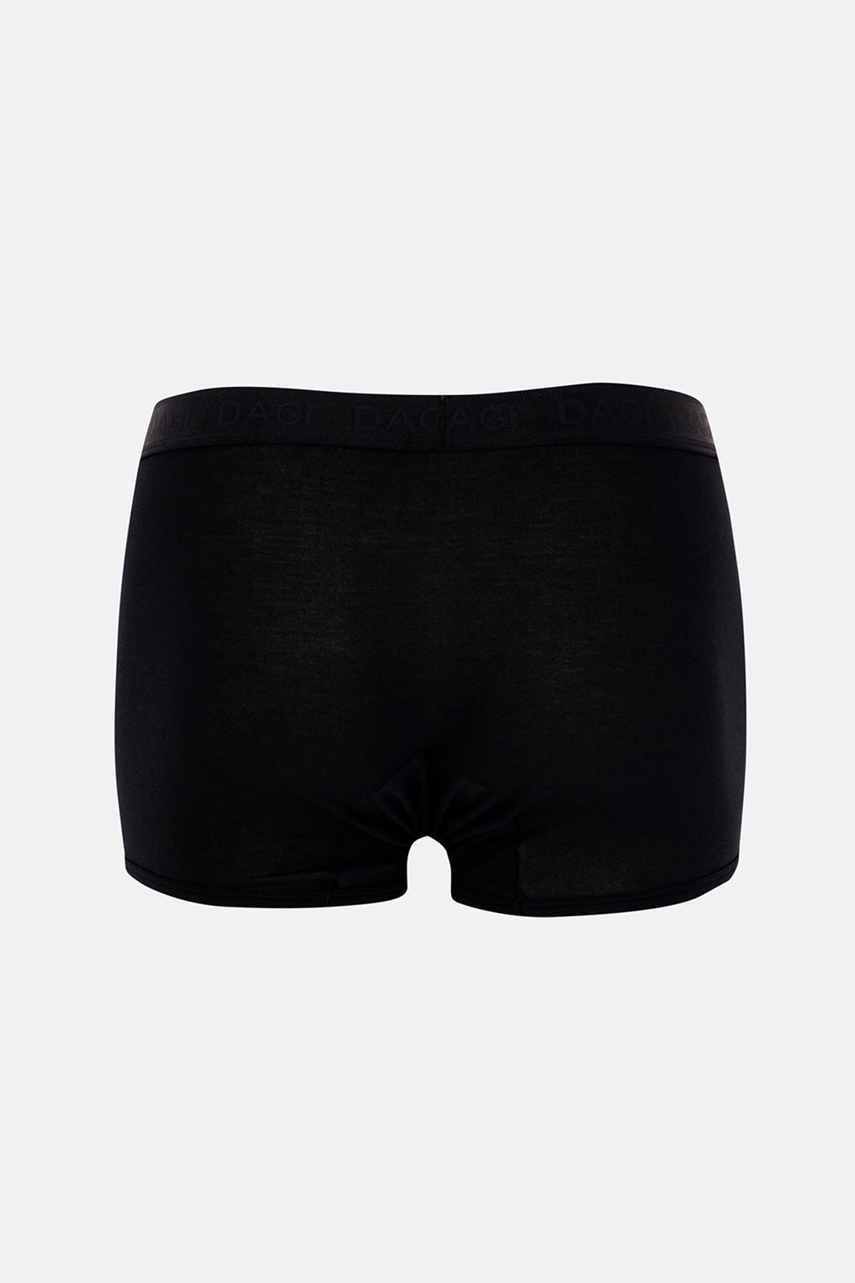 Siyah Travel Düz Micro Modal Boxer