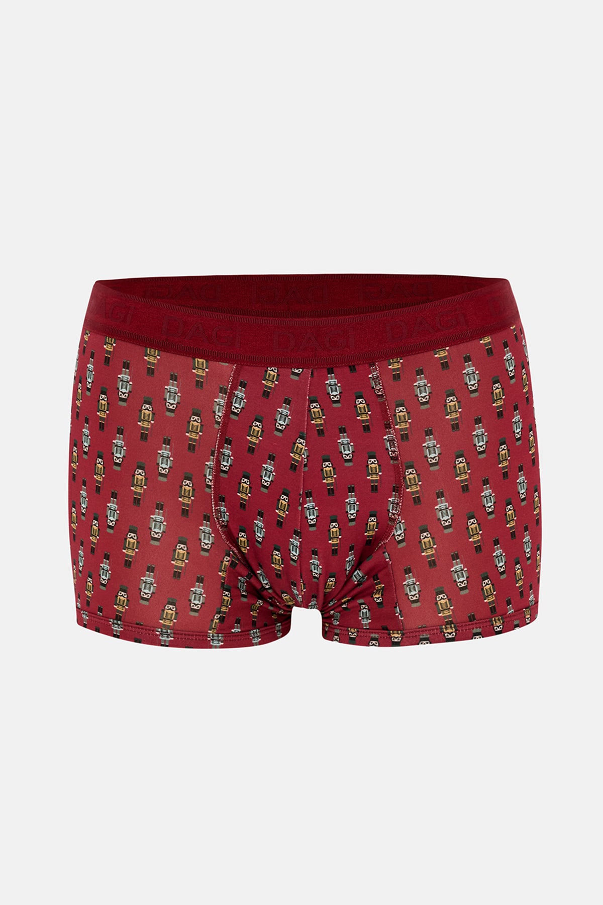 Kırmızı-Yeşil Kırmızı-Yeşil Desenli Micro Modal Boxer