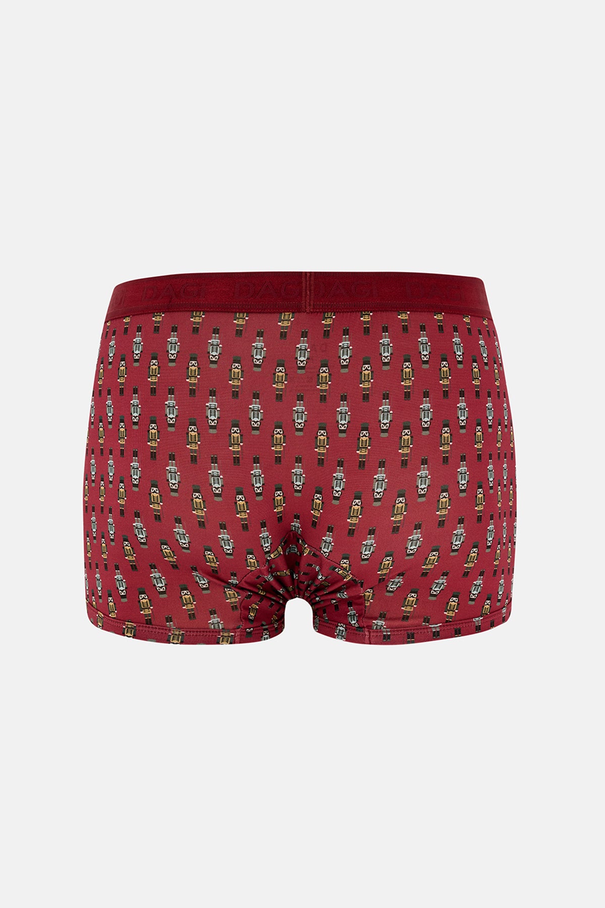 Kırmızı-Yeşil Kırmızı-Yeşil Desenli Micro Modal Boxer
