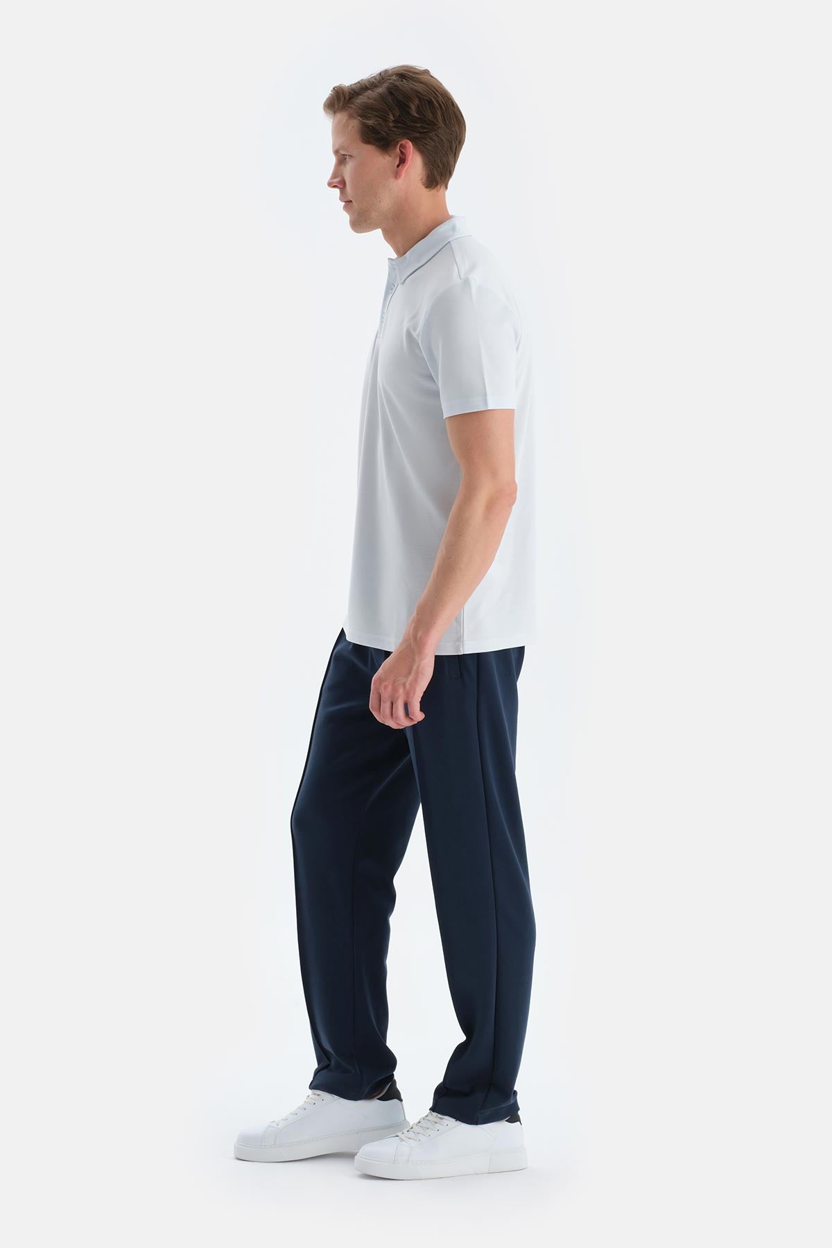 Açık Mavi Polo Yaka Kısa Kollu Tişört