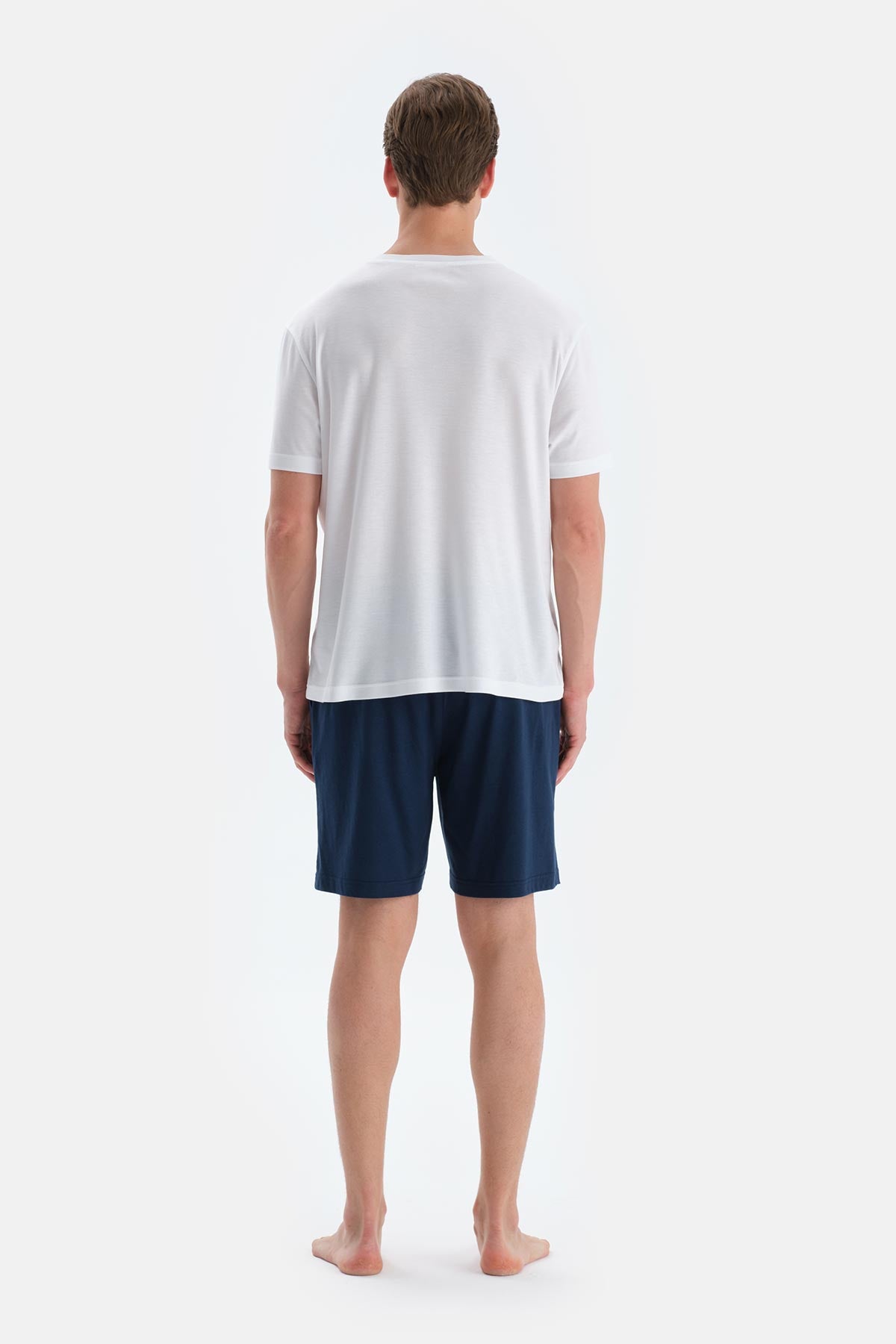 Lacivert Penye Modal Ikili Şort