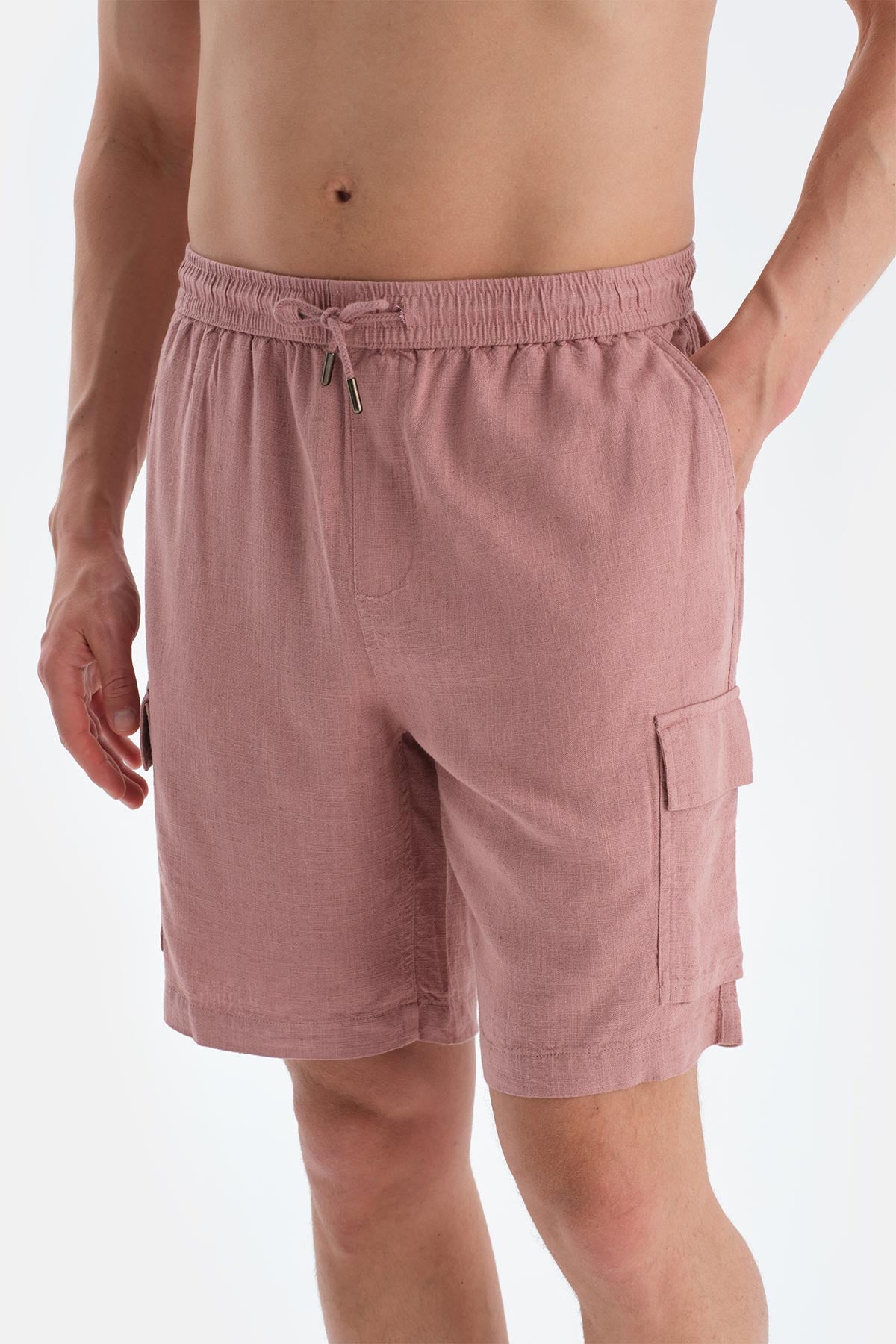 Terracotta MODAL PIQUE SHORTS WITH POCKETS