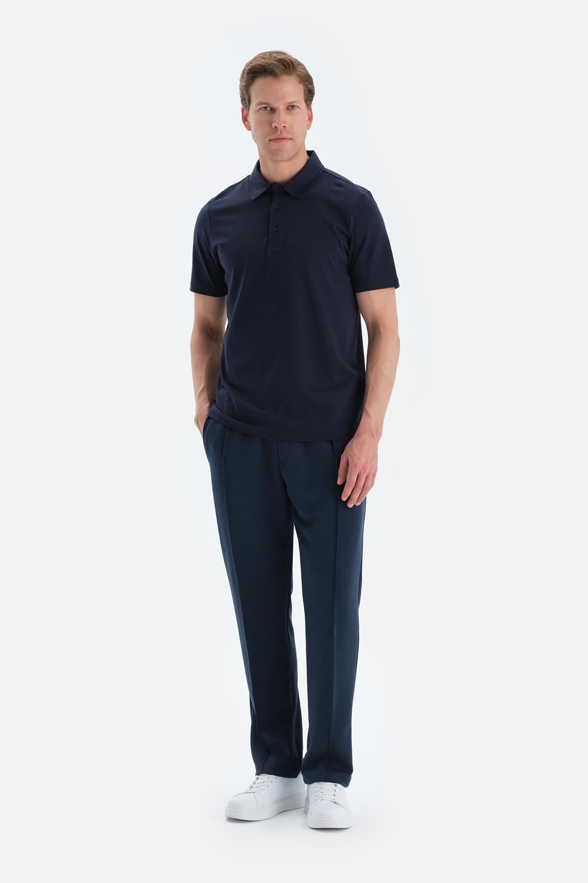 Lacivert Nervür Detaylı Scuba Pantolon