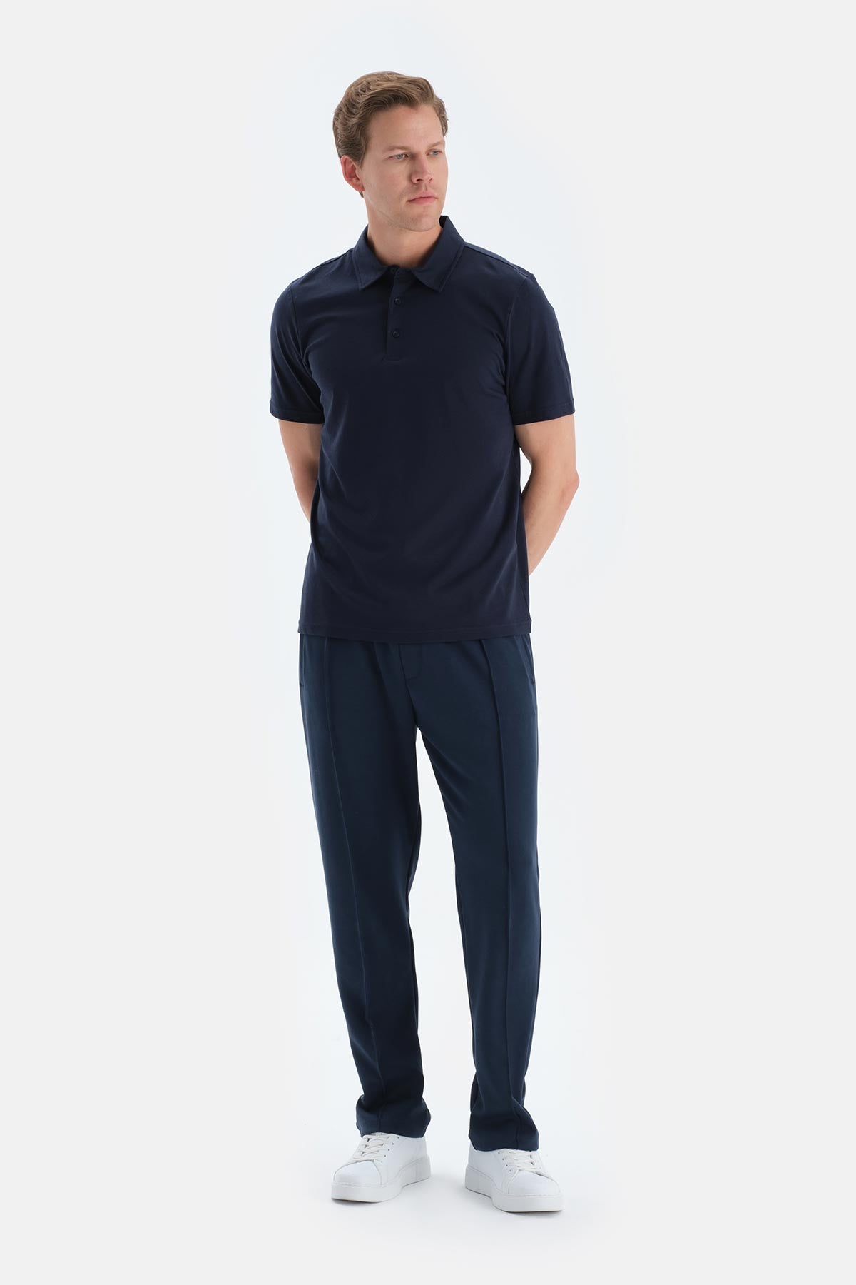 Lacivert Nervür Detaylı Scuba Pantolon