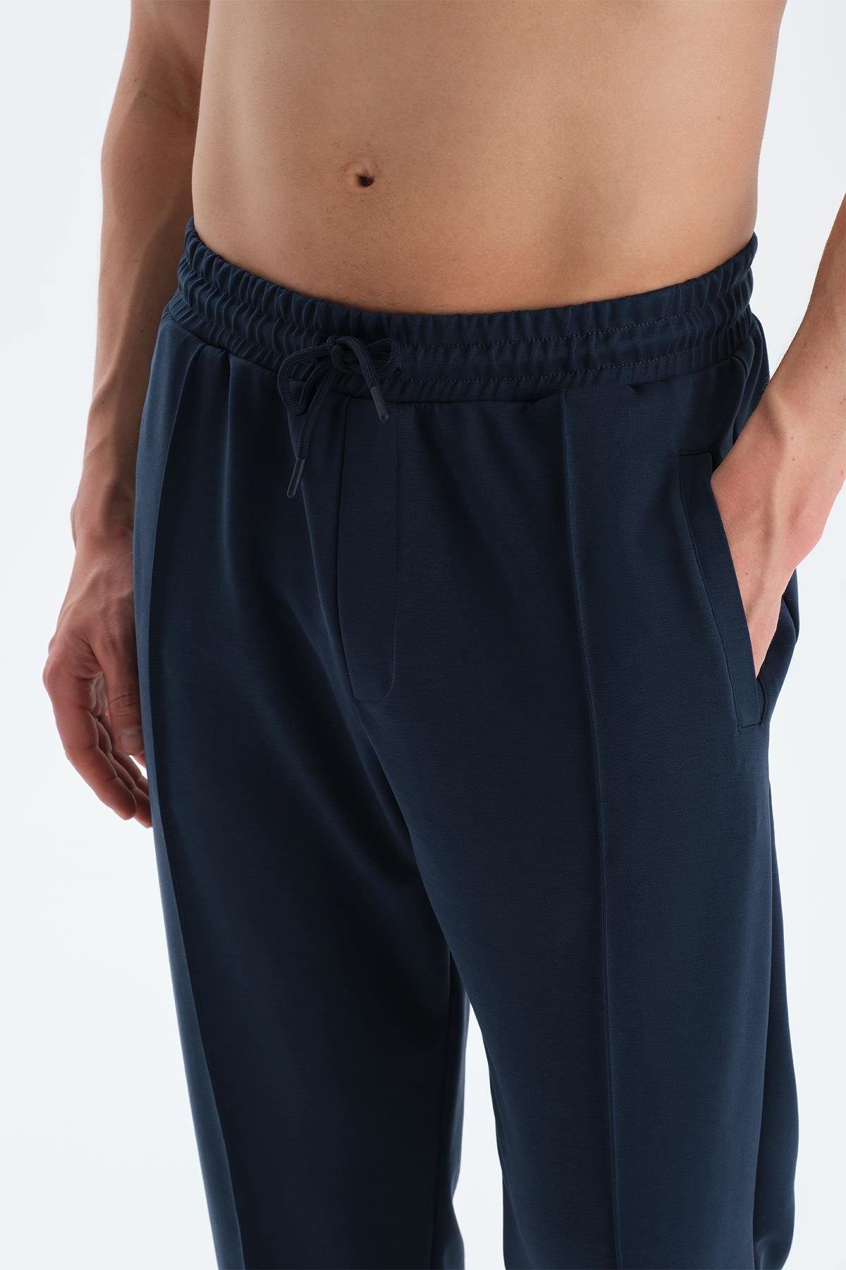 Lacivert Nervür Detaylı Scuba Pantolon