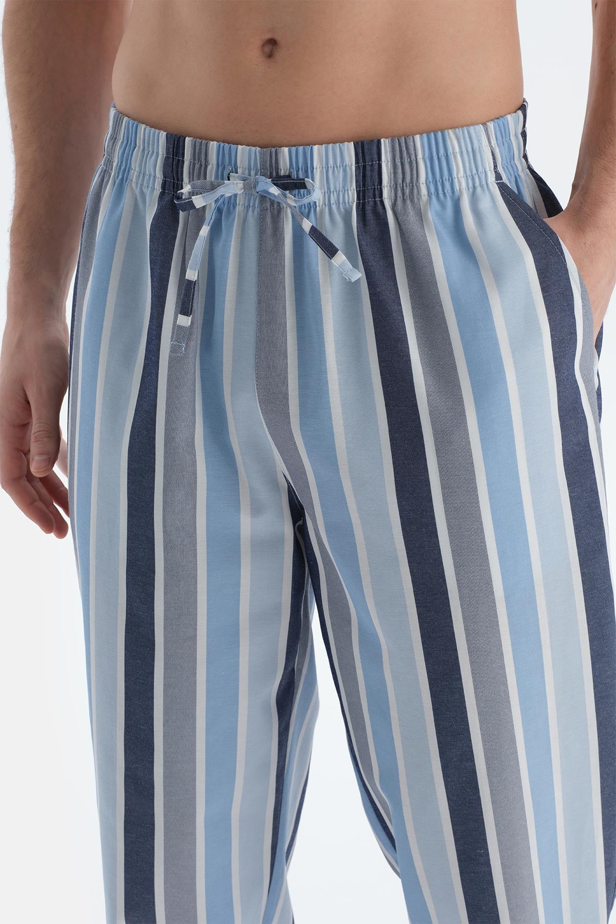 Multicolor Çizgili Dokuma Pantolon