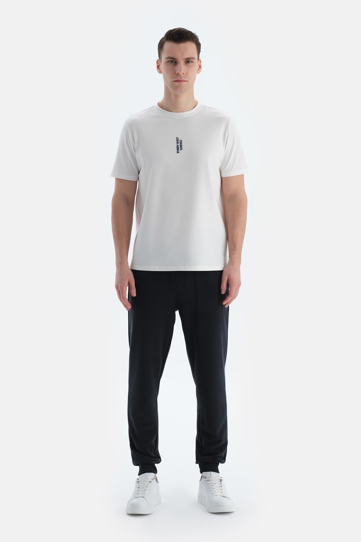 Siyah Erkek Modal Karışımlı Jogger Pantolon