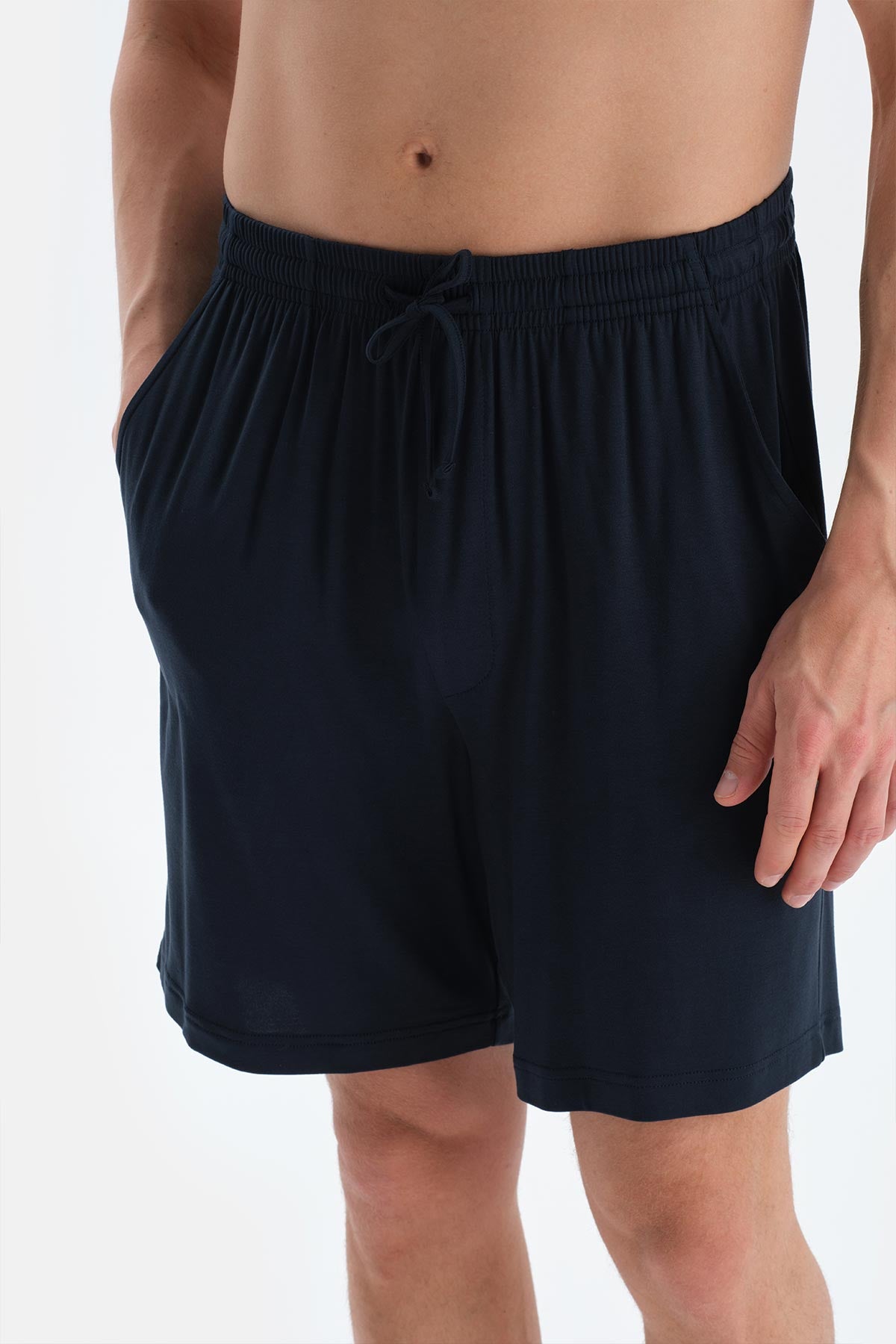 Indigo Penye Modal Ikili Şort