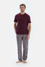 Bordeaux COTTON MODAL KNITTED TWO PANTS WITH POCKETS AND LACES