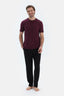 Bordeaux COTTON MODAL KNITTED TWO PANTS WITH POCKETS AND LACES