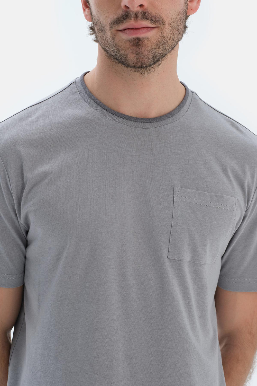 Grey COTTON MODAL KNITTED TWO PANTS WITH POCKETS AND LACES