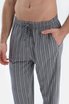 Grey COTTON MODAL KNITTED TWO PANTS WITH POCKETS AND LACES