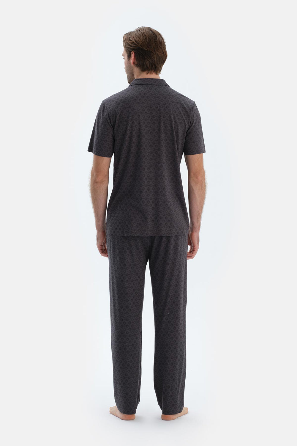 Anthracite COTTON MODAL KNITTED TWO PANTS WITH POCKETS AND LACES