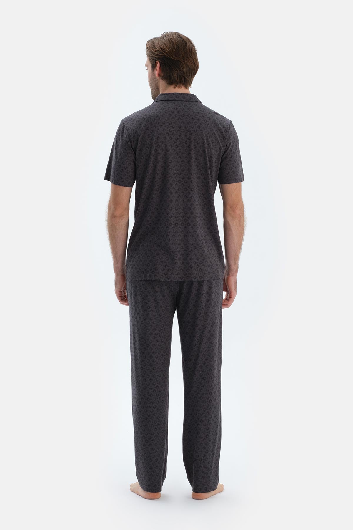 Anthracite COTTON MODAL KNITTED TWO PANTS WITH POCKETS AND LACES