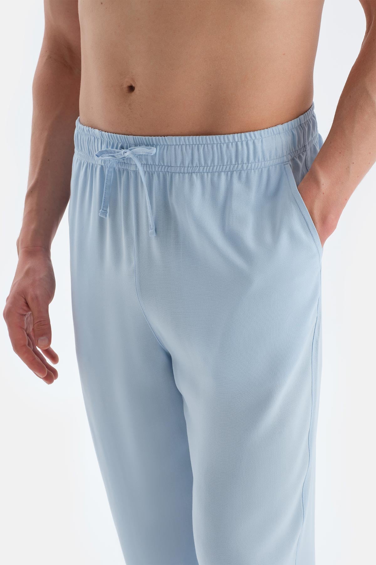 Sax Mavisi Baskı Detaylı Kısa Kollu Tişört Pantolon Pijama Takımı